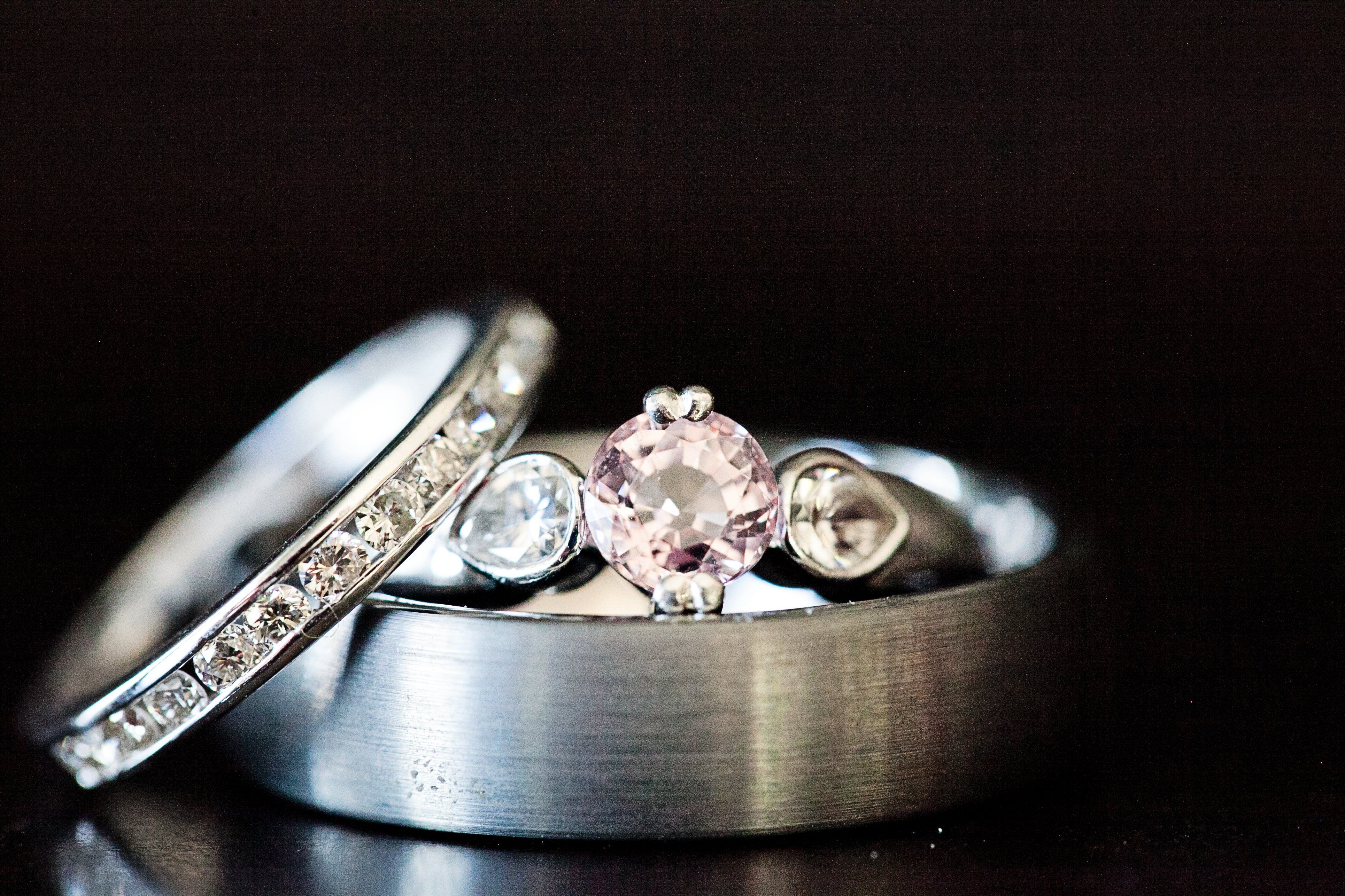 Pink Stone Engagement Ring