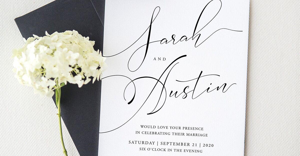 Cora Photo Wedding Invitation Minimalist Wedding Invite Printable DIY Modern Wedding Invite Double Sided