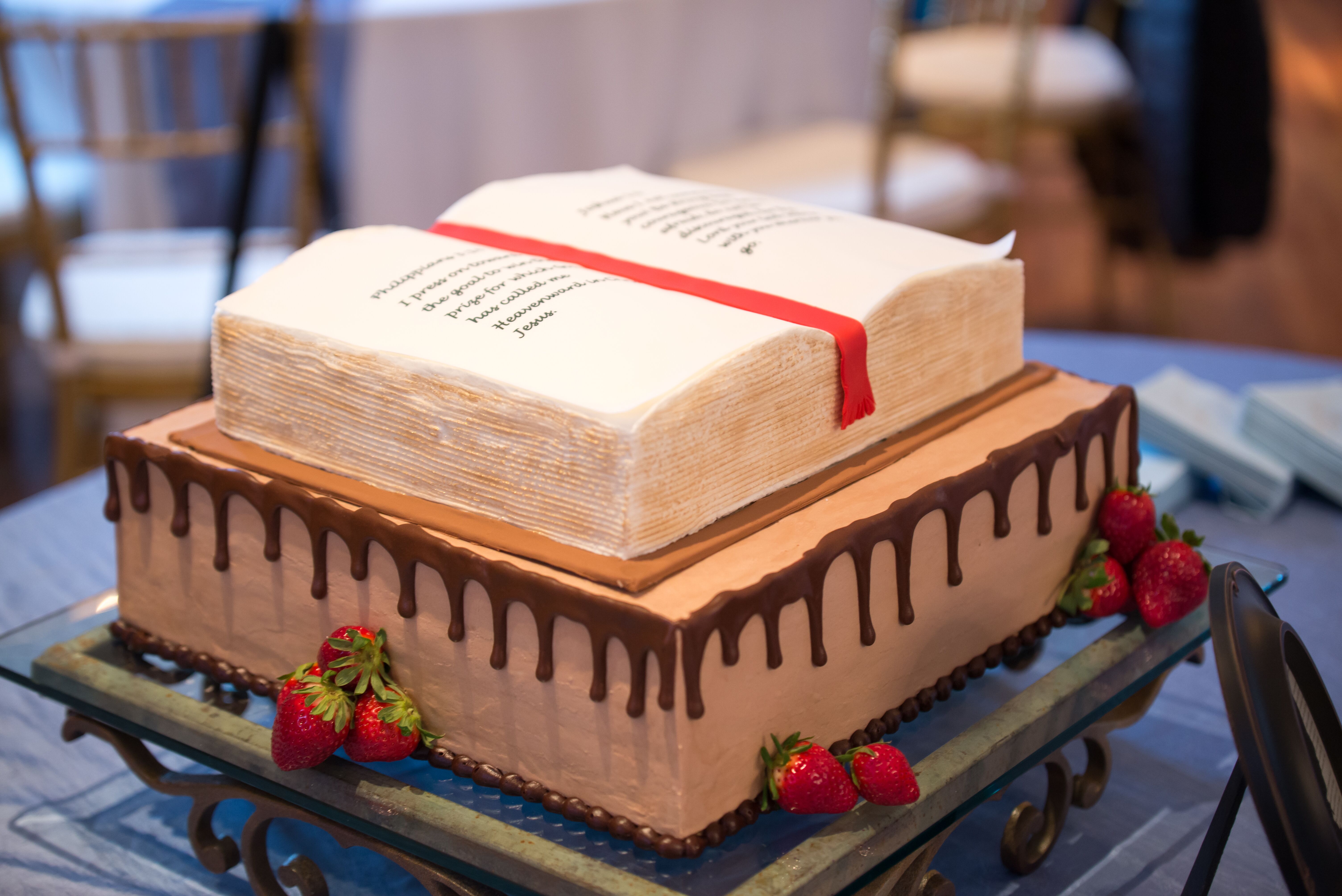 Two-Tier Bible Verse Groom’s Cake