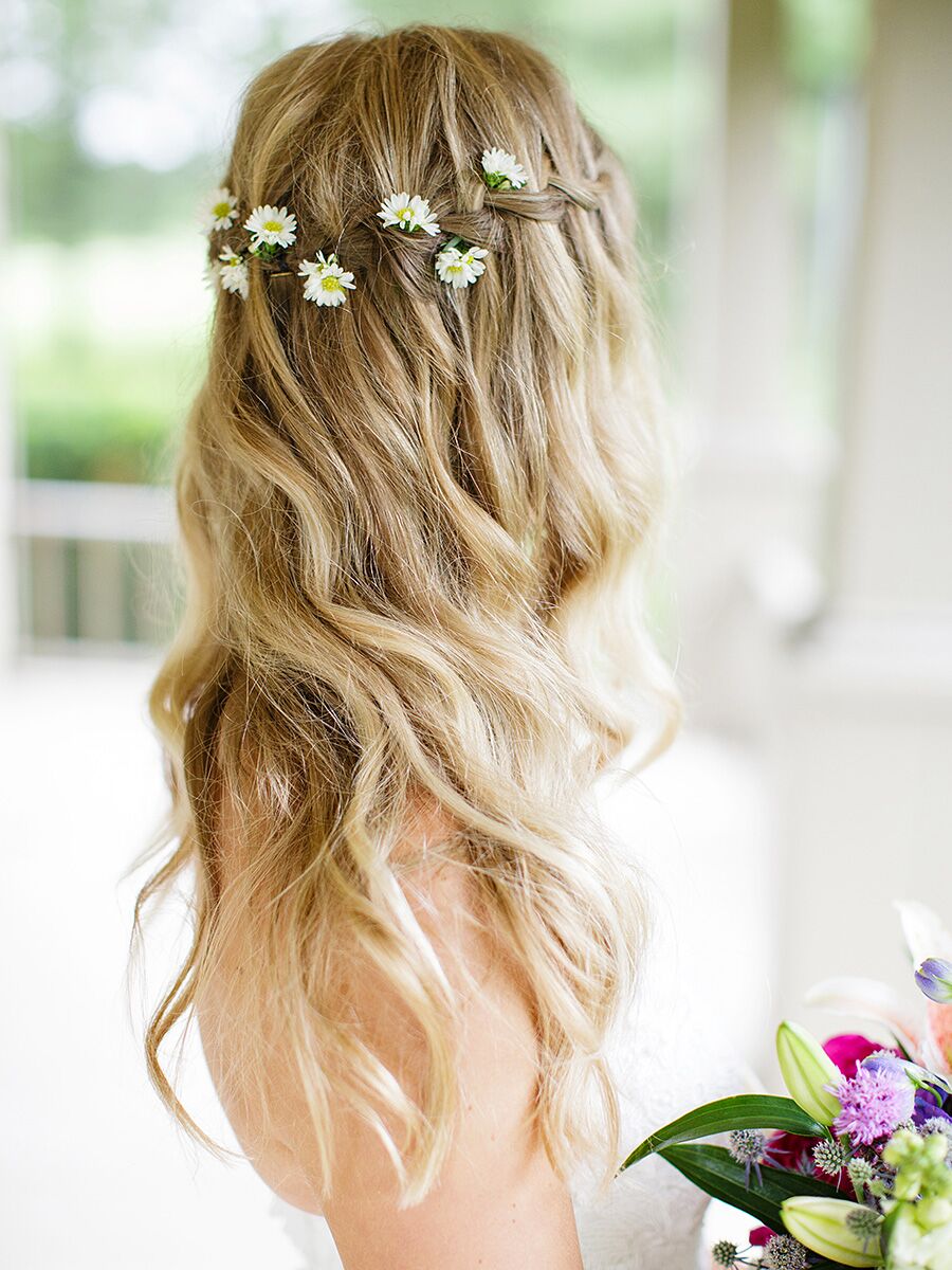 Wedding Hair Ideas Wedding Hairstyles With Real Flowers