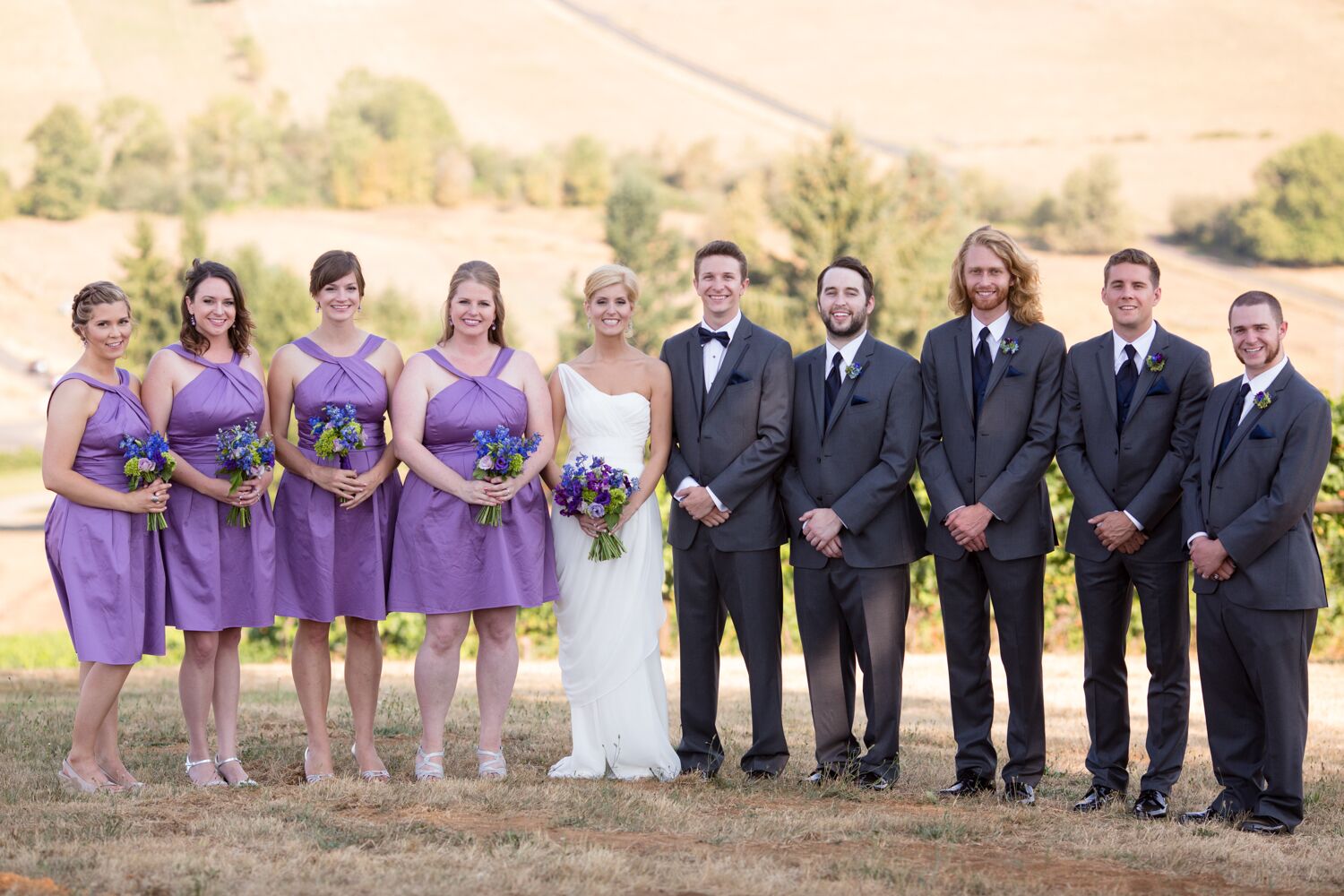 Blue and outlet purple wedding dress