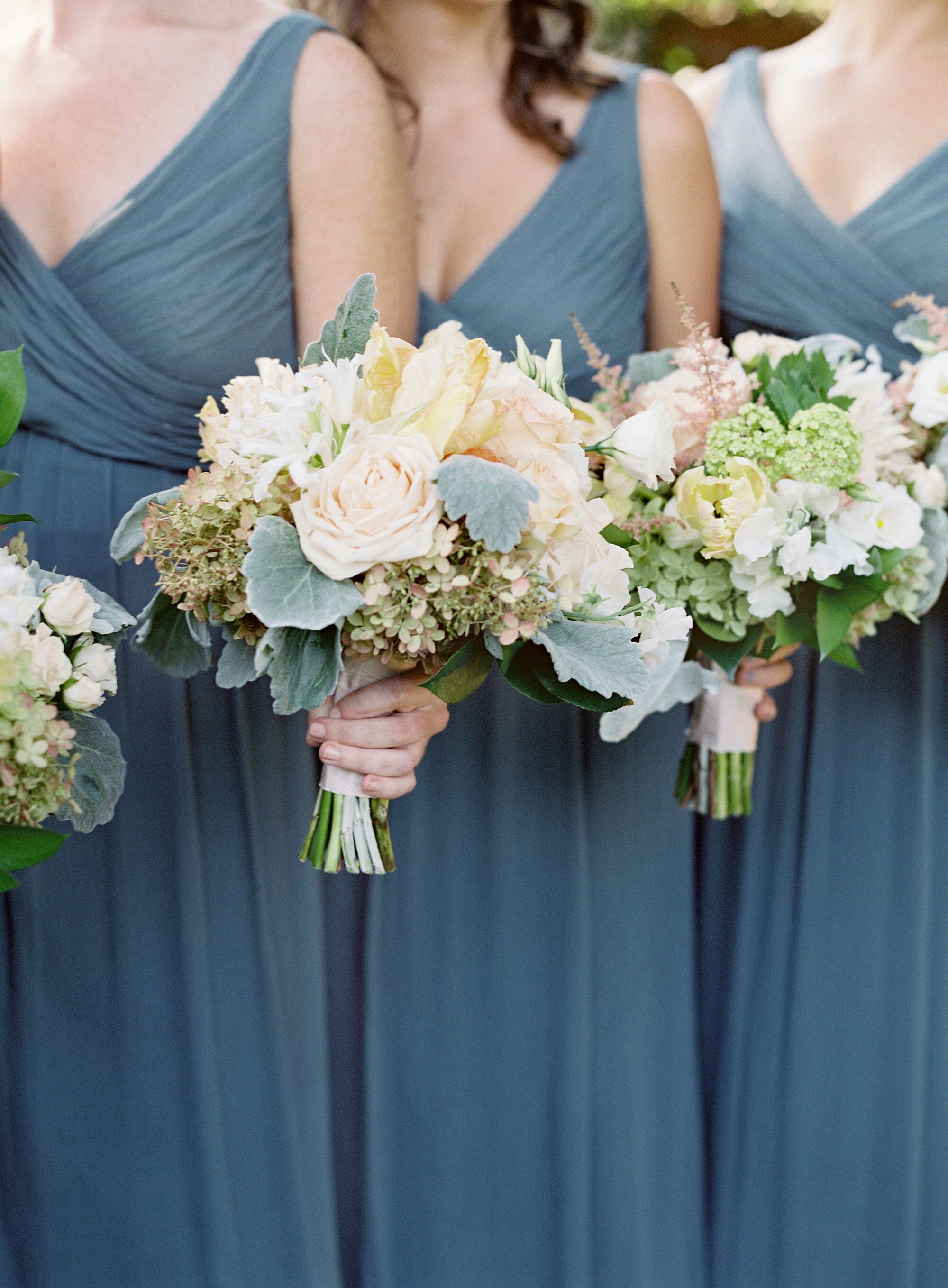 Pastel Rose and Hydrangea Bouquets