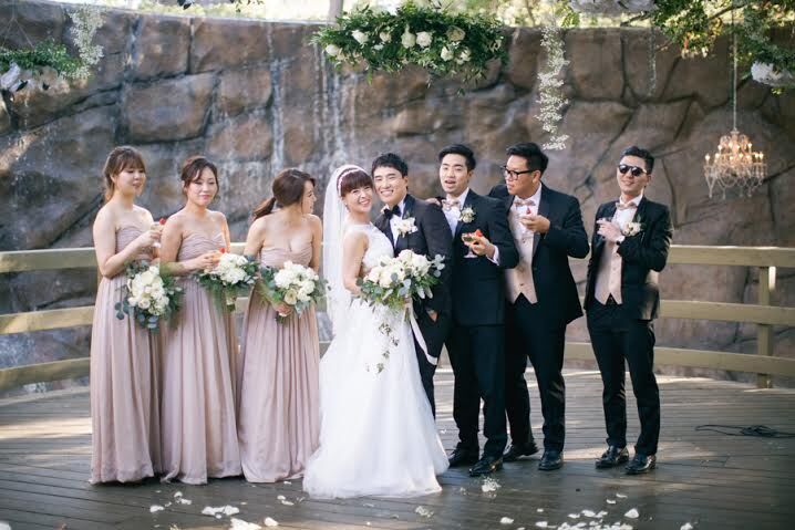 champagne bridal party dresses