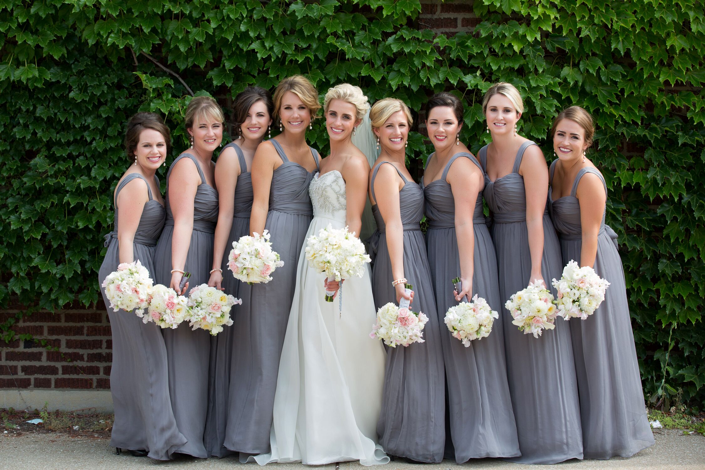 graphite bridesmaid dresses