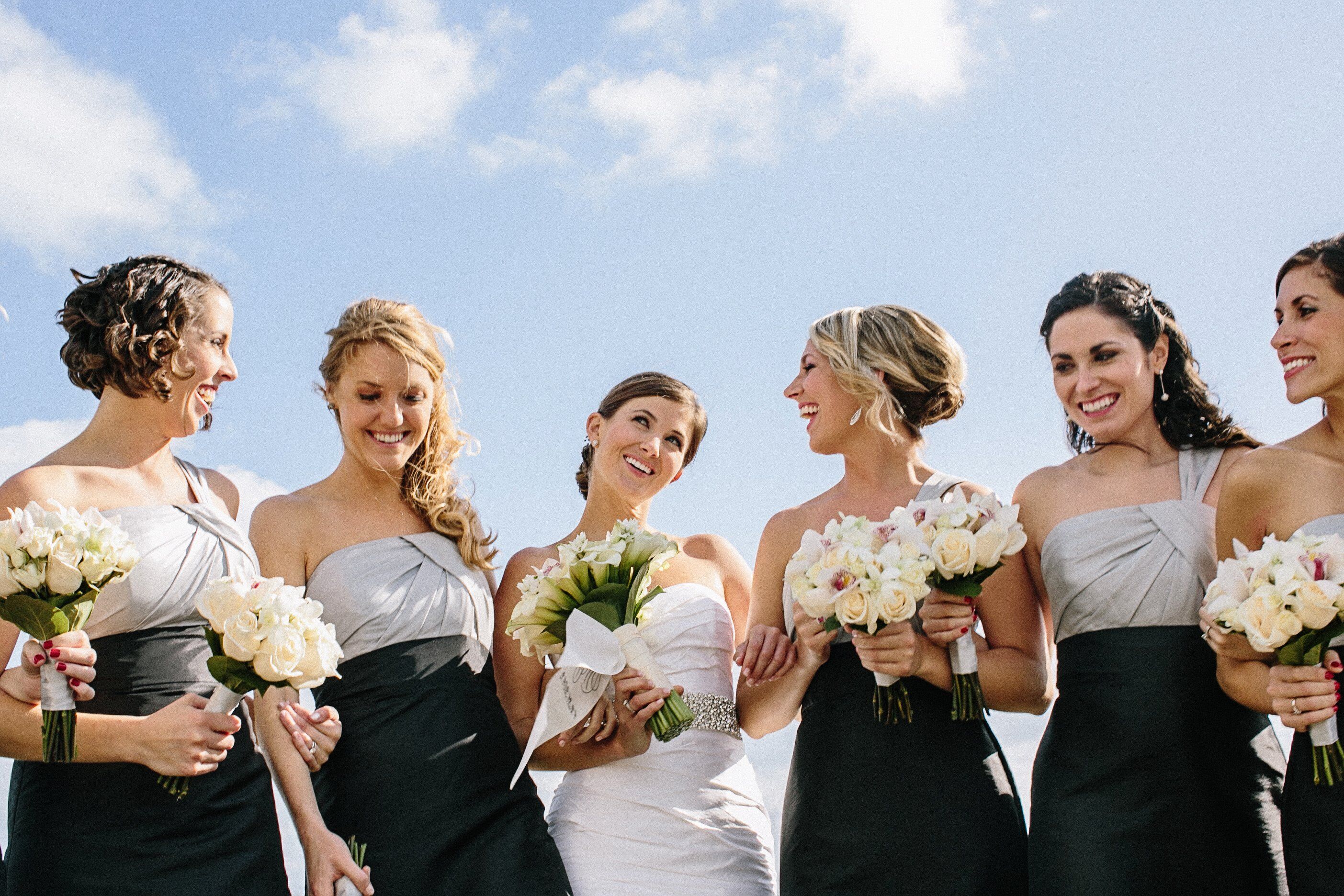 Black silver bridesmaid dresses sale