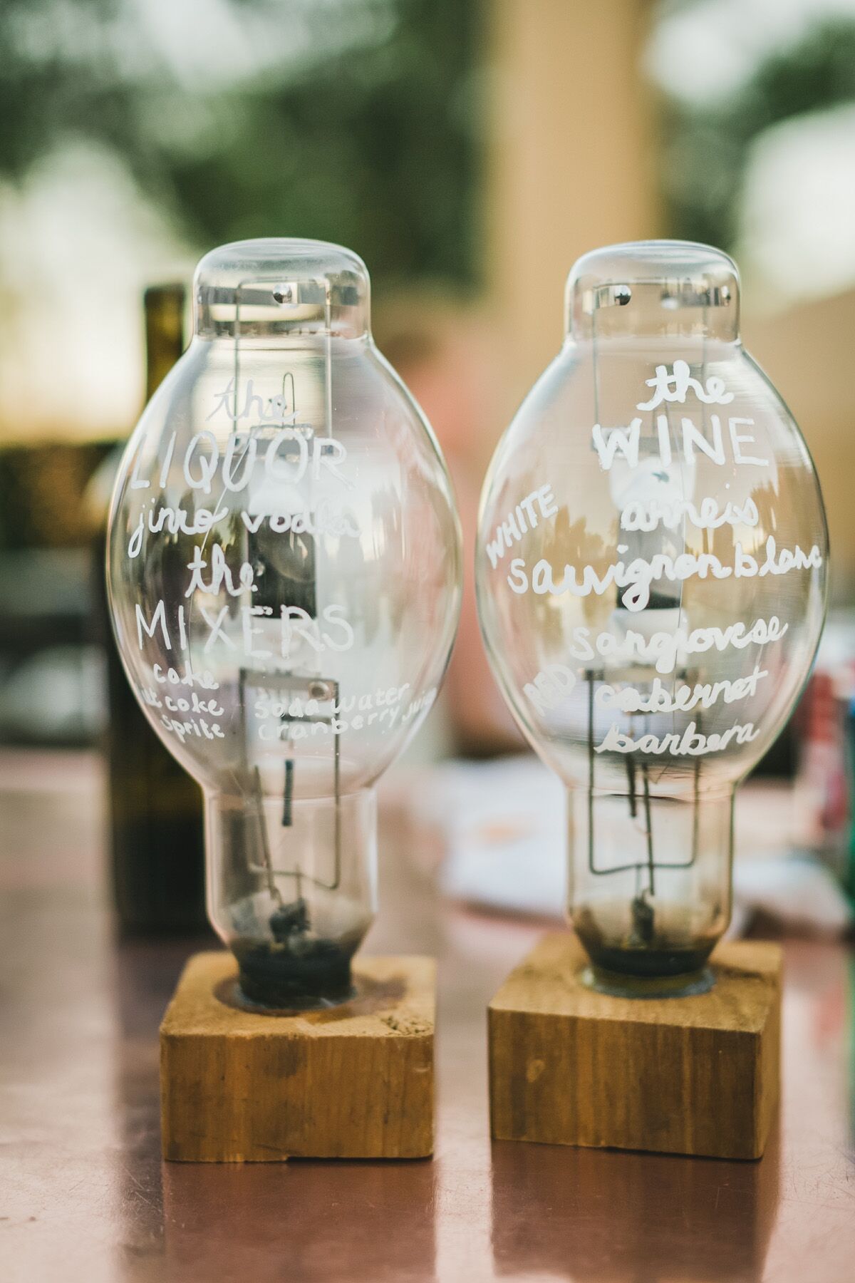 Glass Lightbulb Calligraphy