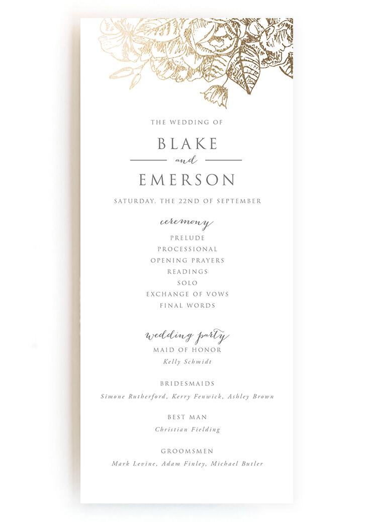 Damask Bow Wedding Programs . . . Your Colors