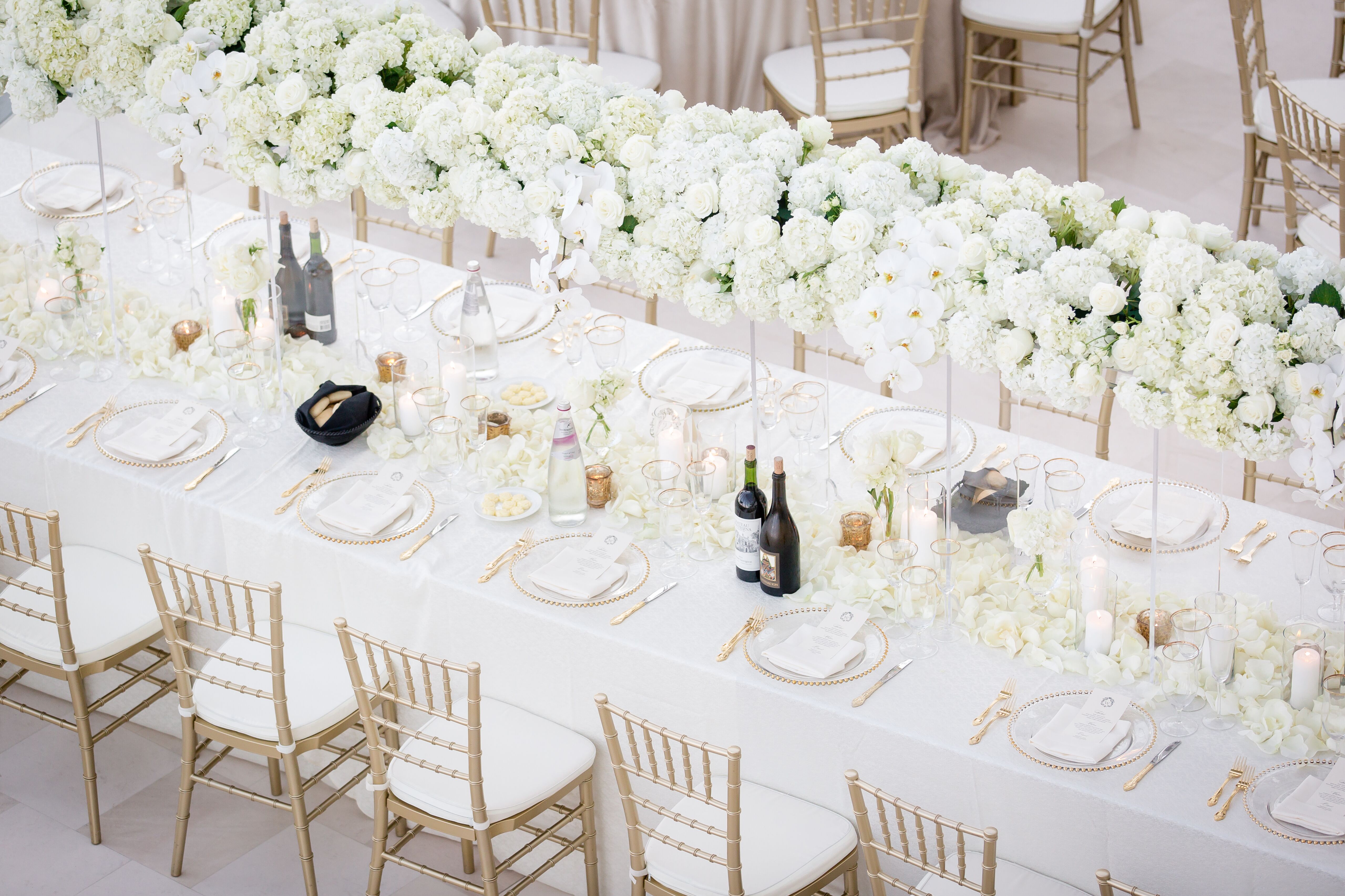 All-White Wedding Reception