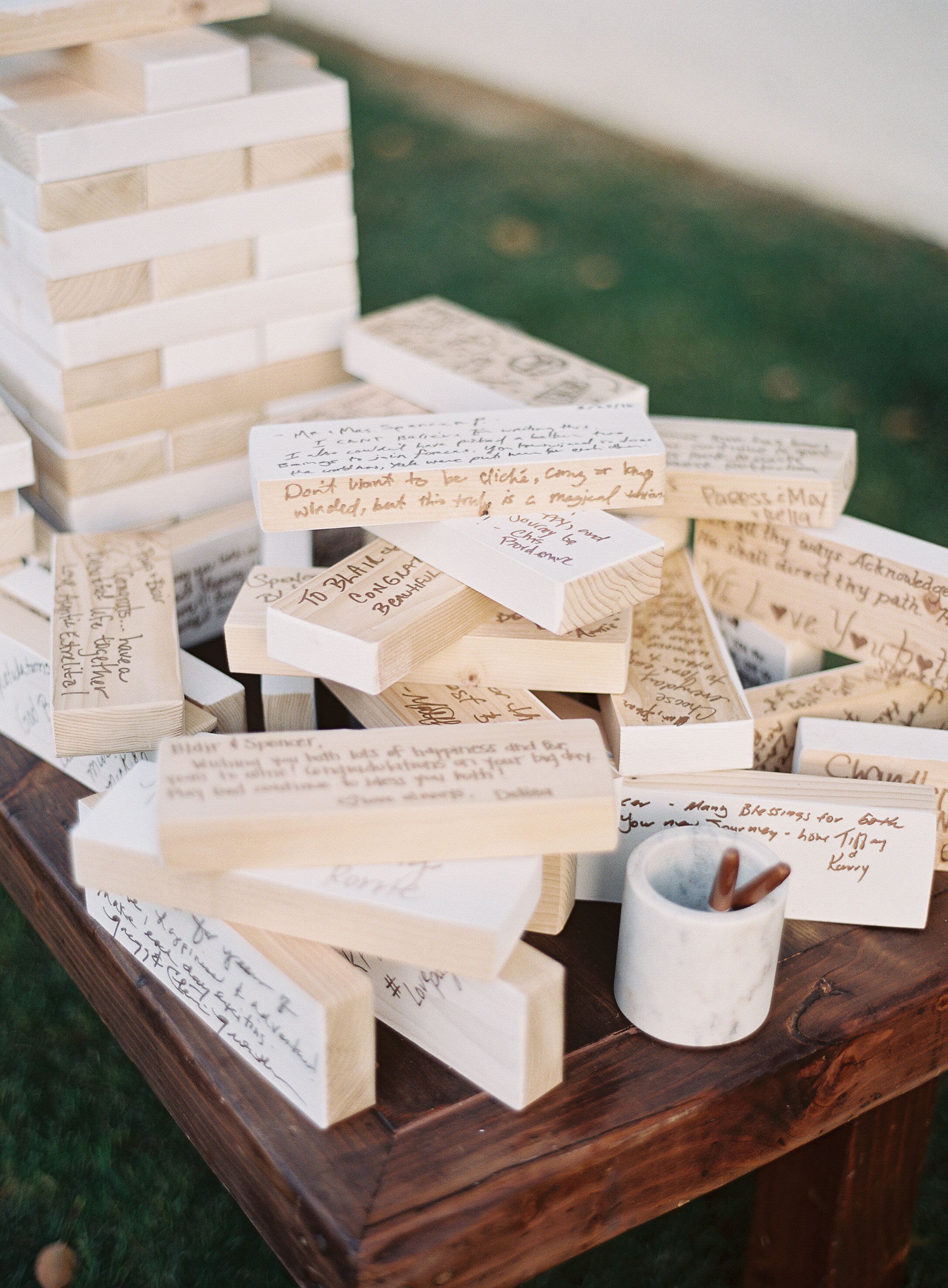 Personalised Luxury Wooden Jenga Set Game - Love Unique Personal