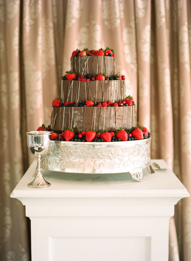 Chocolate Grooms Cake With Fresh Berries