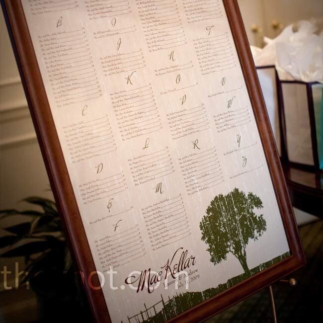 Framed Seating Chart