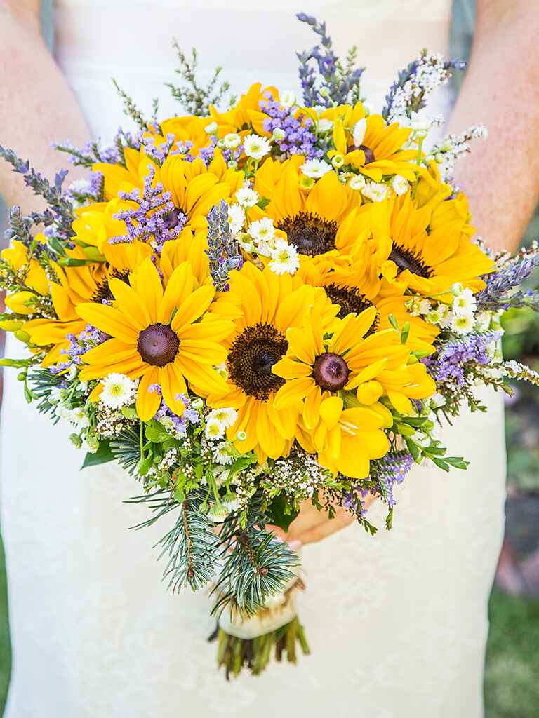 Charming Sunflower Wedding Bouquets