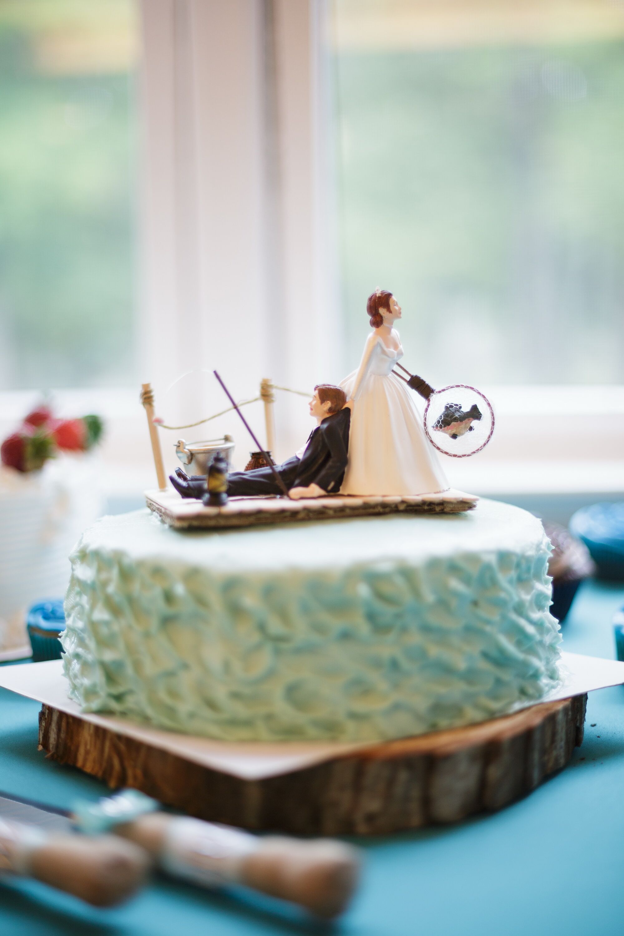  Two Less Fish in the Sea Wedding Cake Topper,Wedding