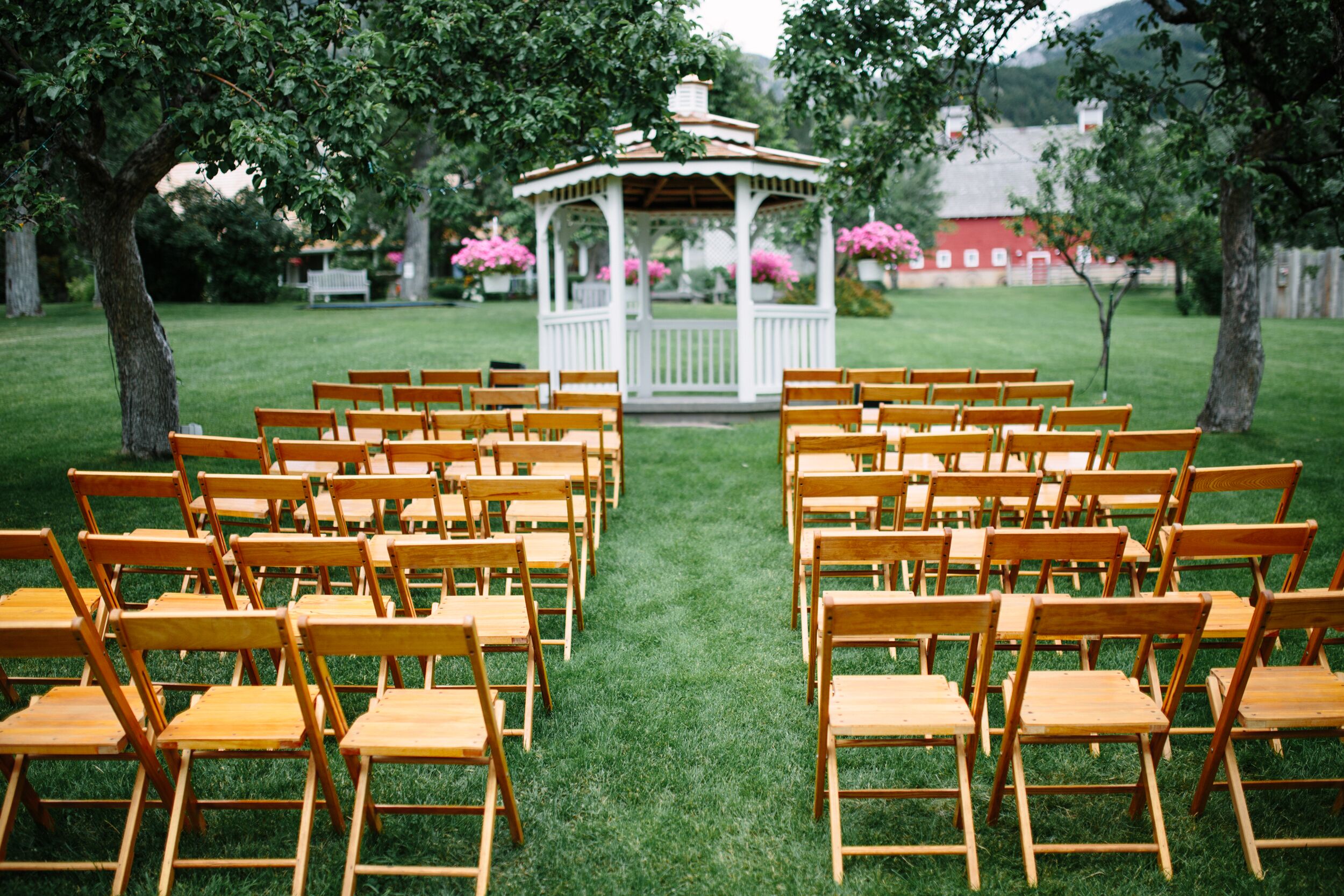 Romantic White Gazebo Wedding Ceremony Location