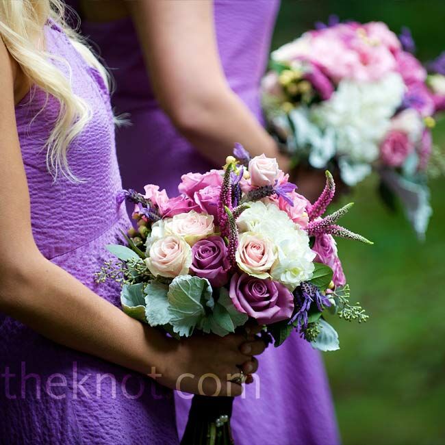 Purple Bridesmaid Bouquets