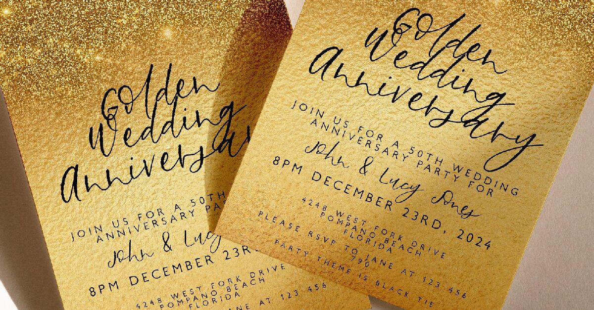 golden jubilee invitation cards for religious