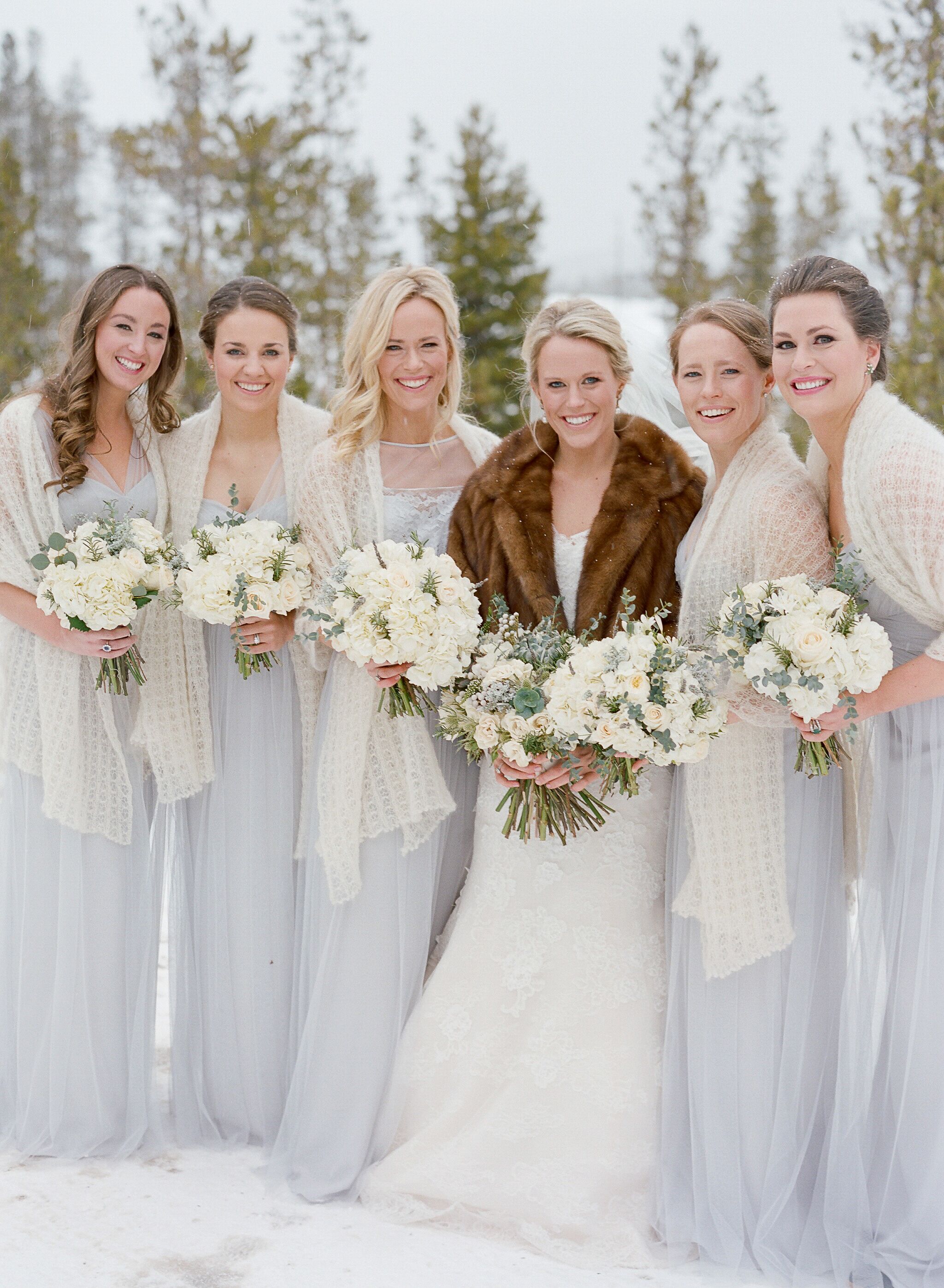 Bridesmaid dress with store shawl