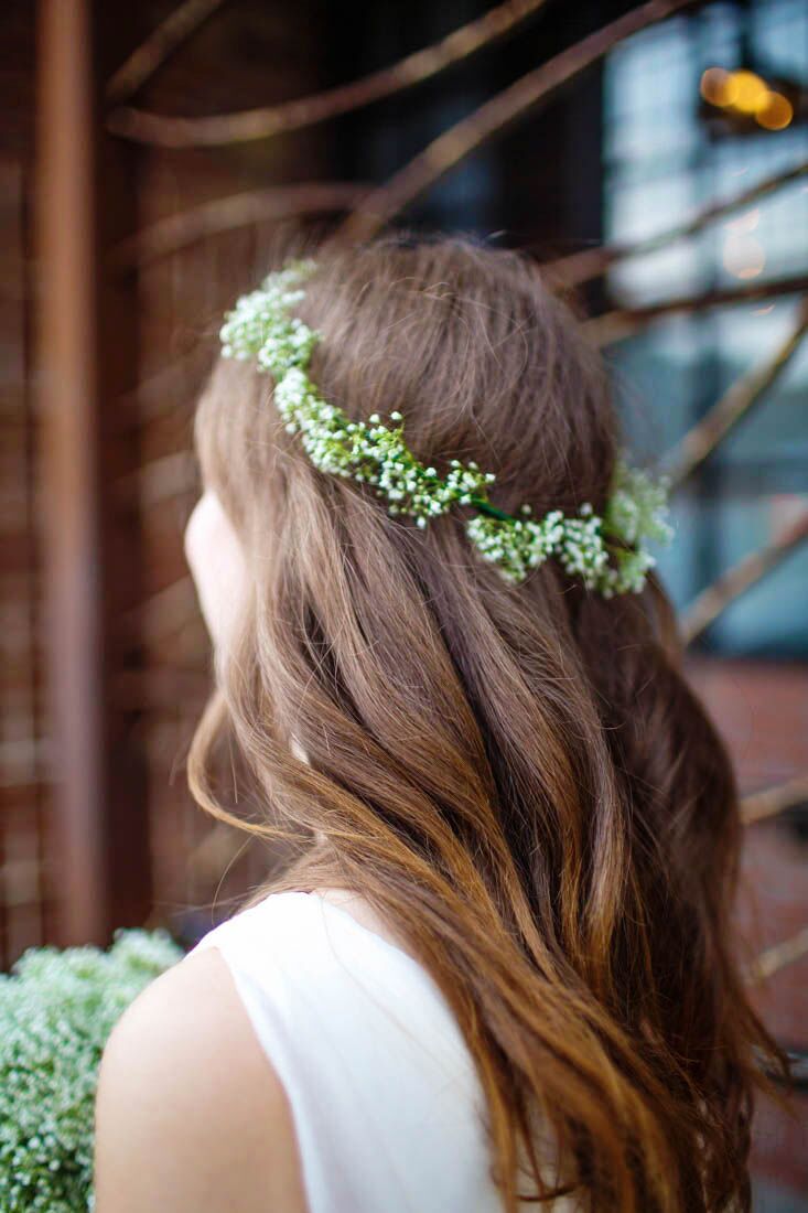 DIY Bohemian Baby's Breath Flower Crown