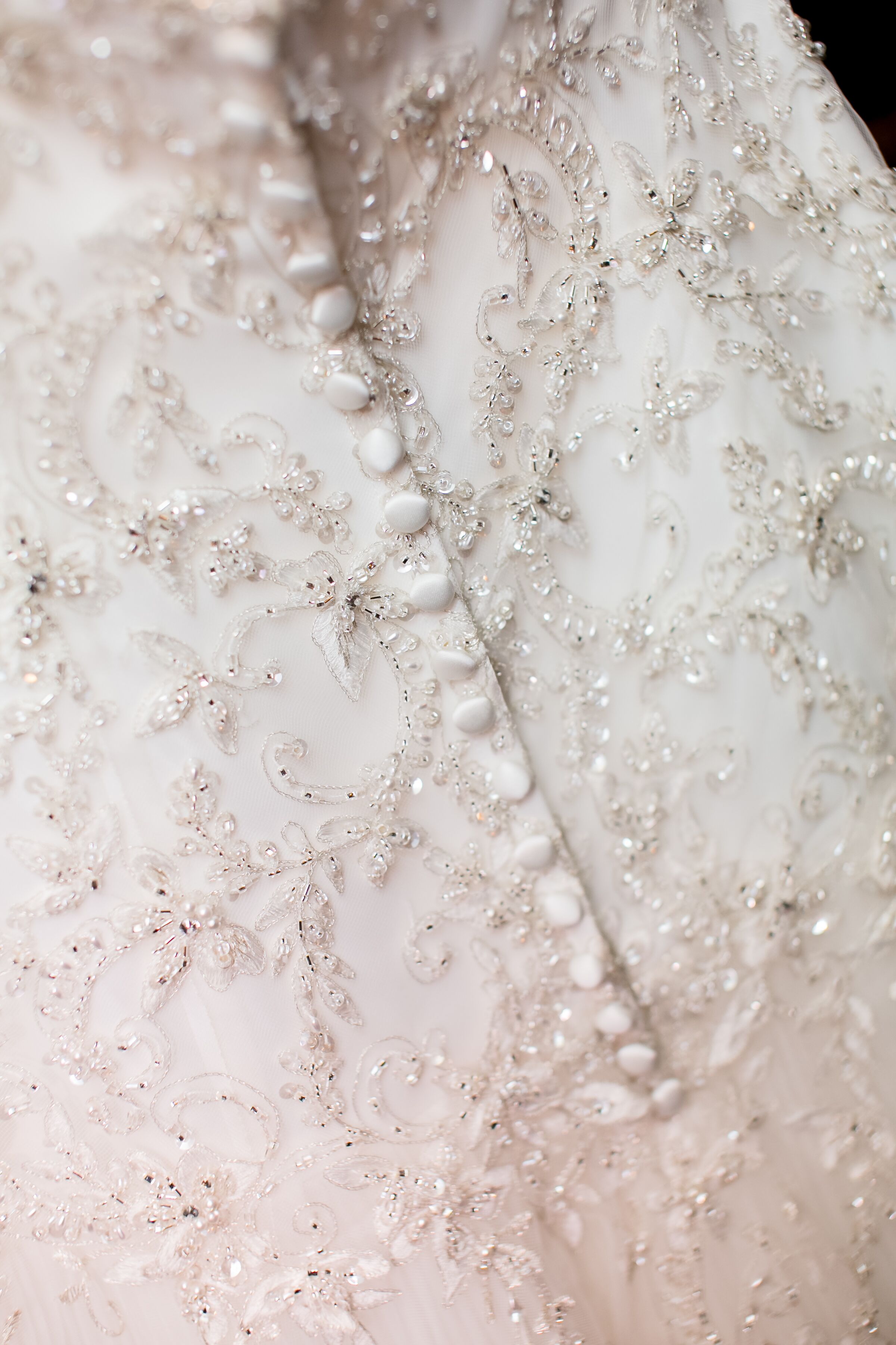 Pearl embroidered outlet wedding dress