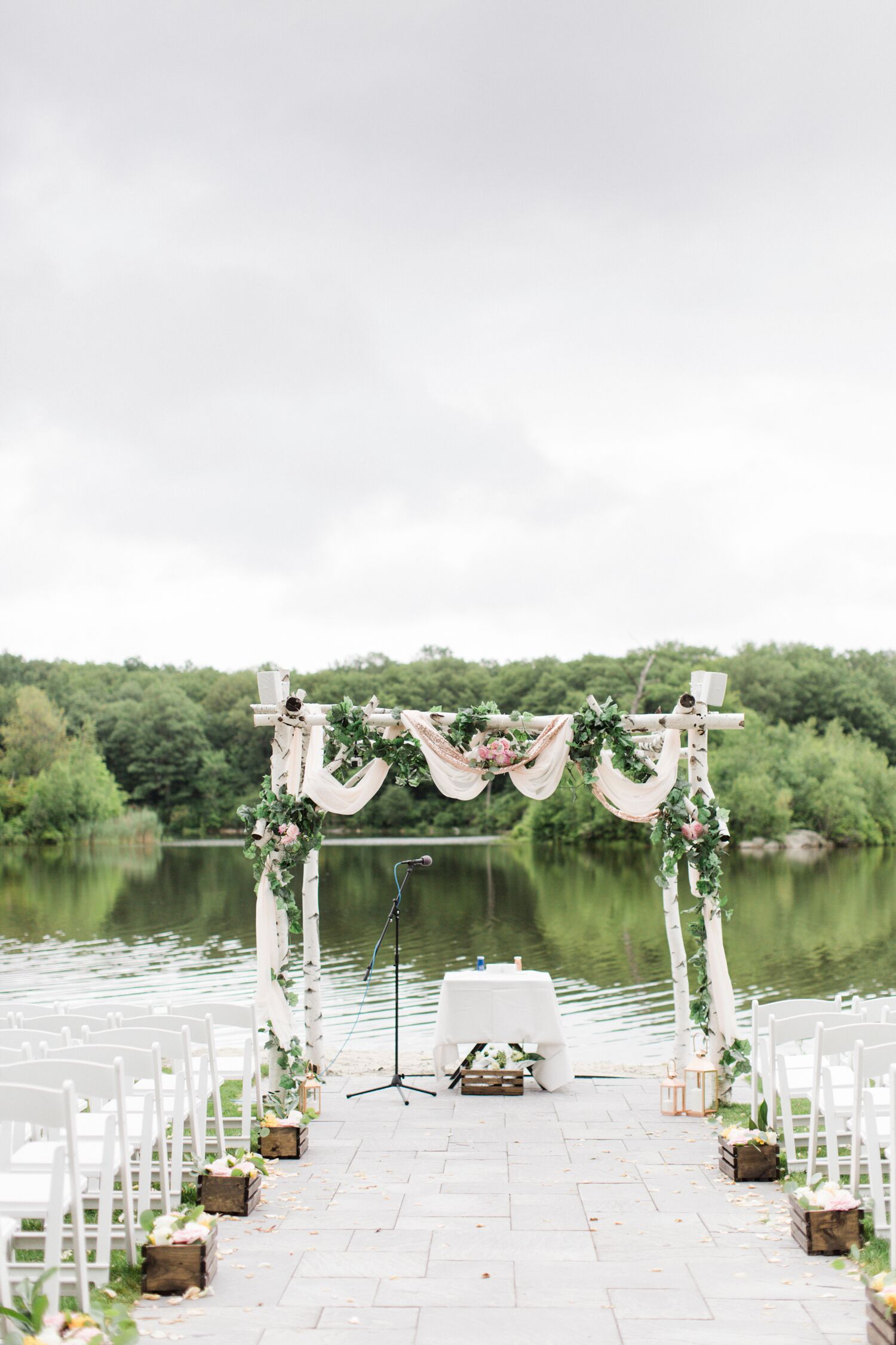 Romantic Birchwood Wedding Arbor