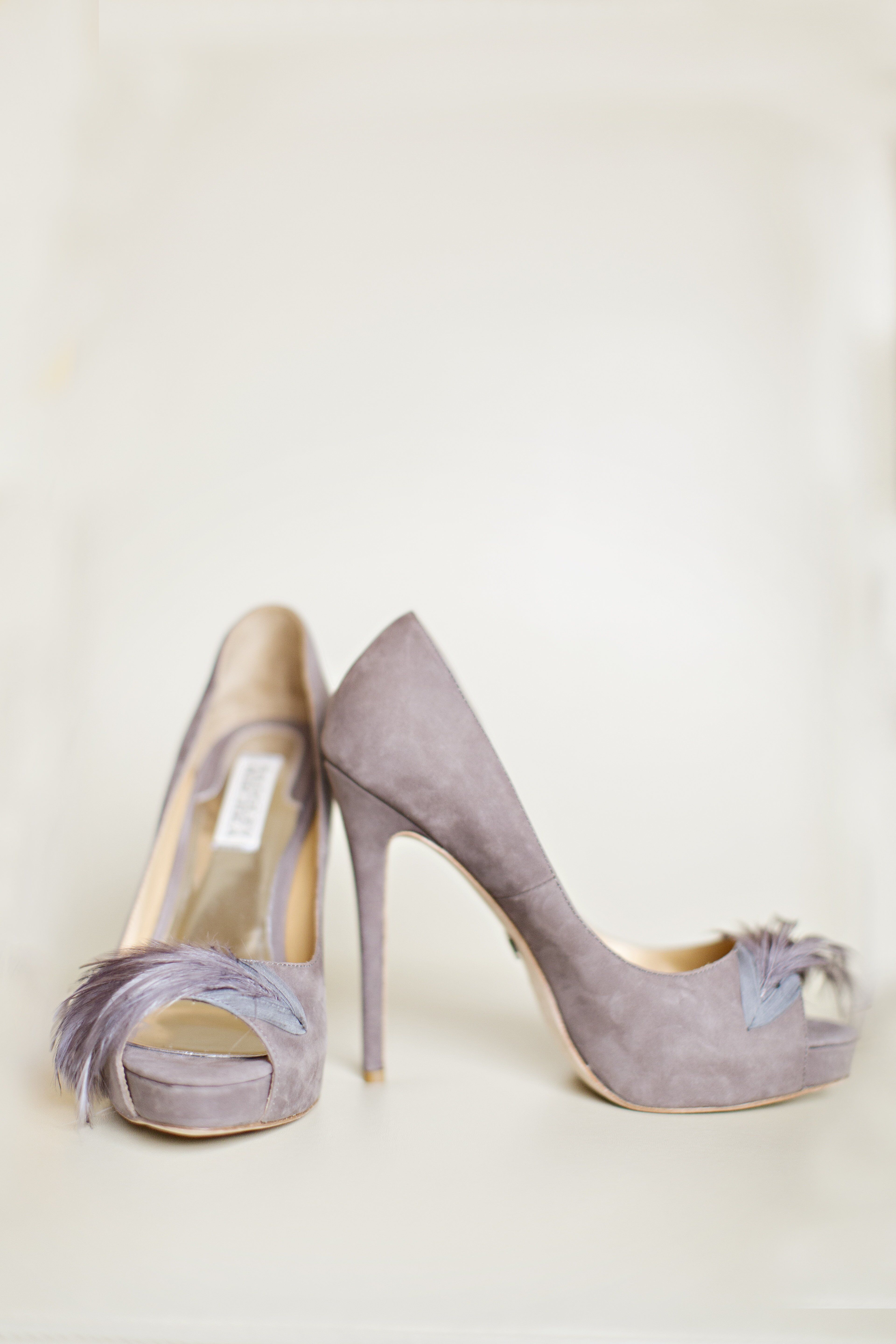 feather bridal shoes