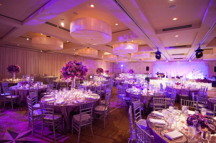 Purple Reception Decor