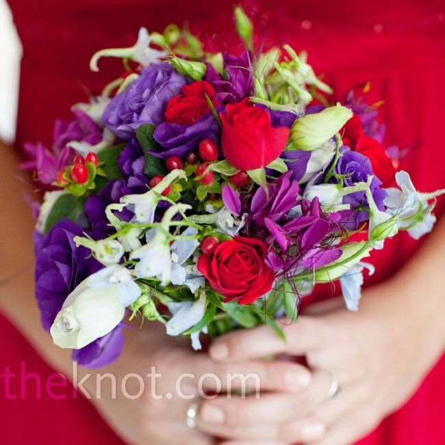 Purple and Red Bouquet