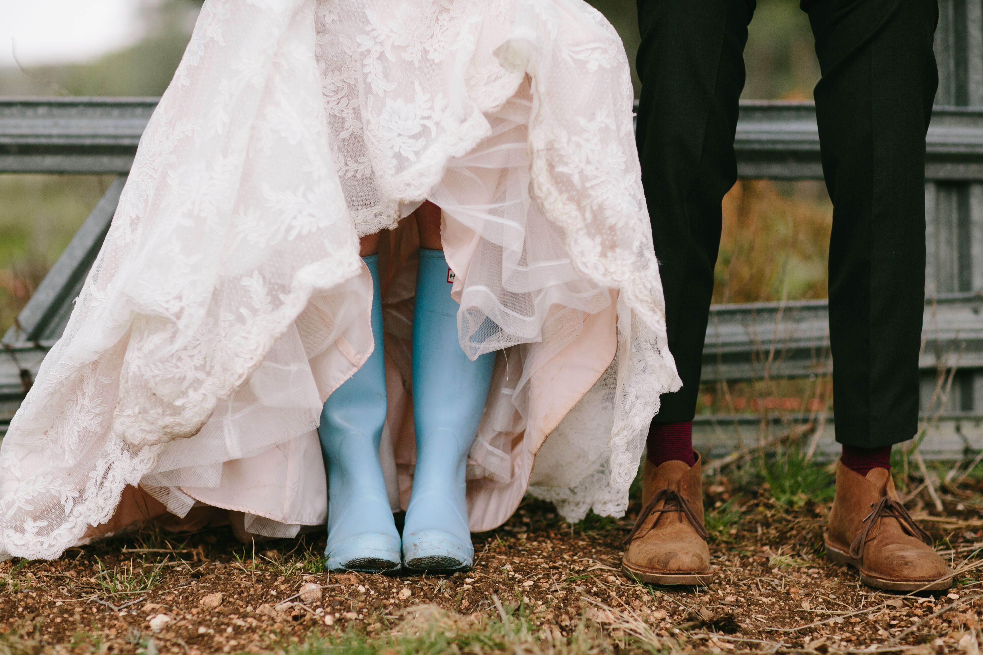 Wedding dress 2025 and wellies