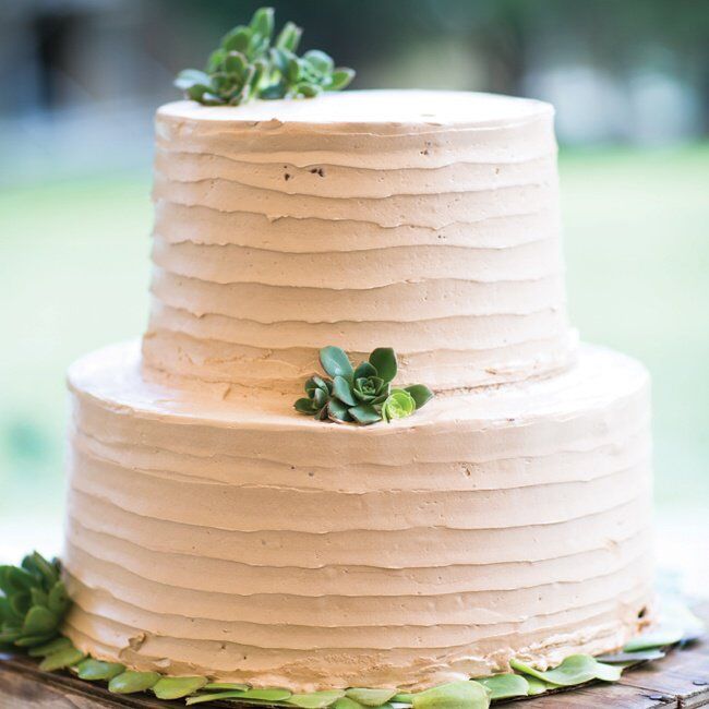 Succulent-topped Wedding Cake