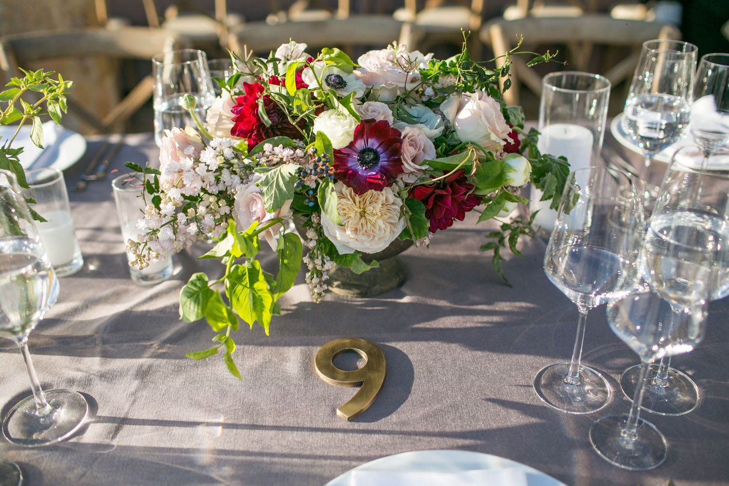 Gilded Table Numbers