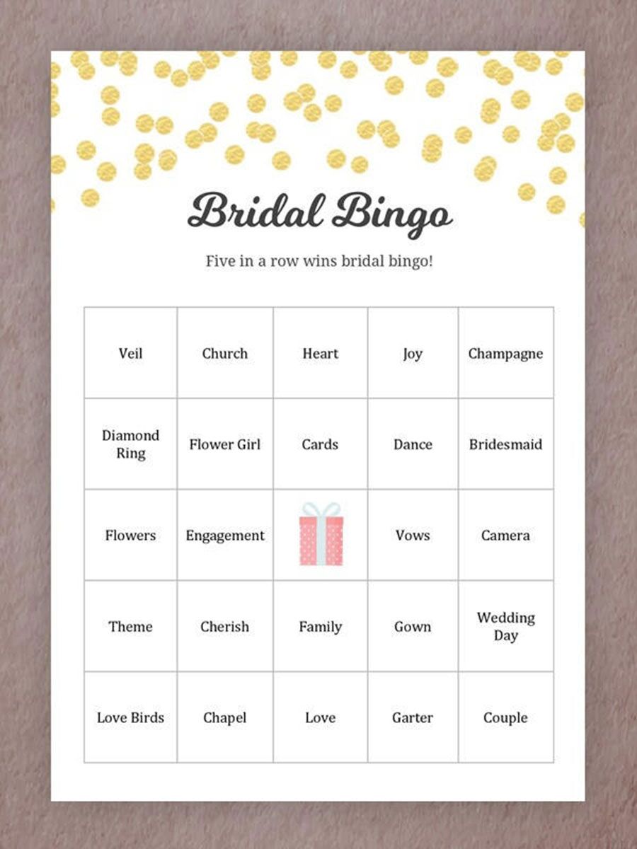 Free Printable Wedding Games