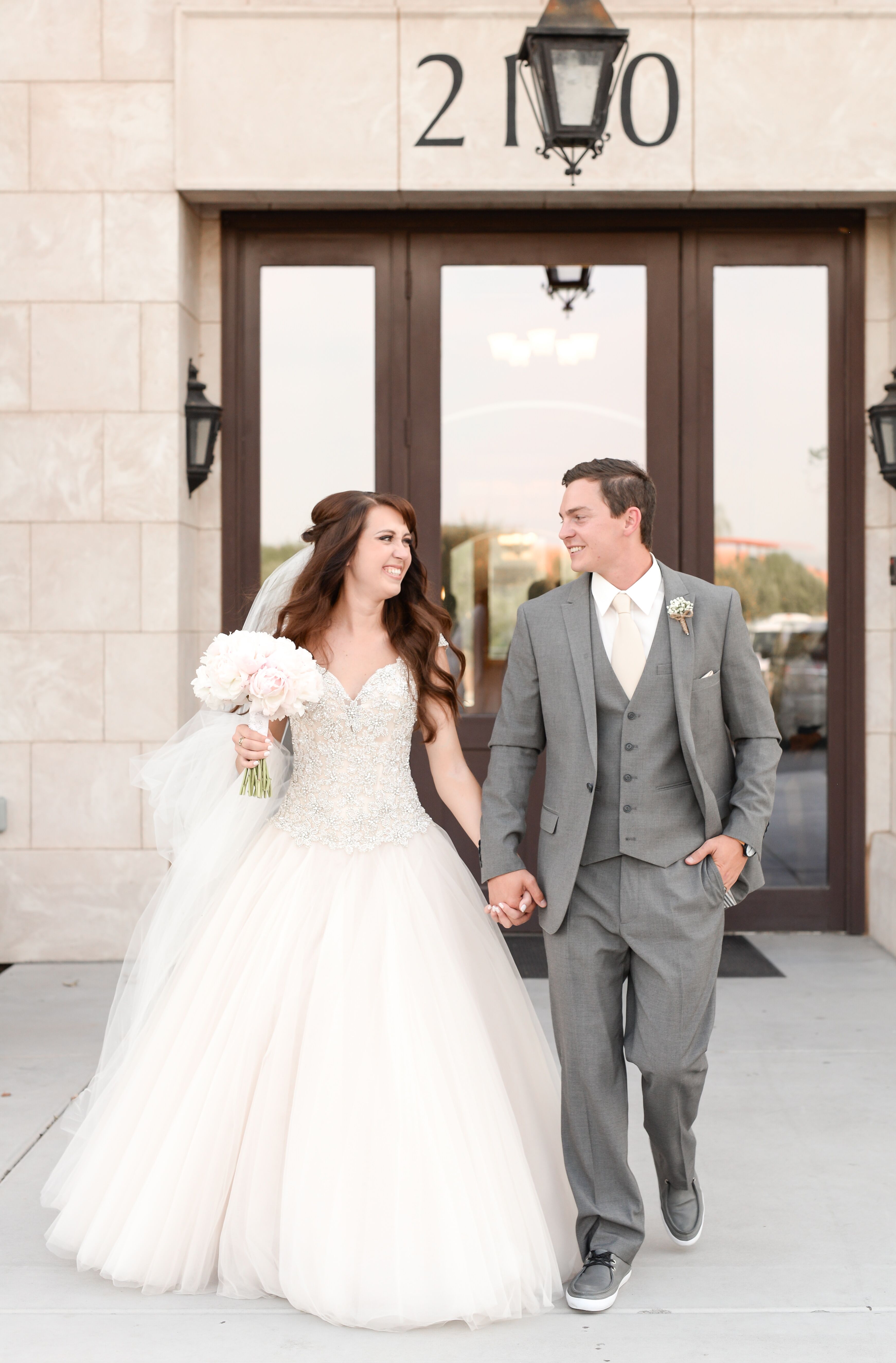 Custom Gray Three Piece Suit With Vans