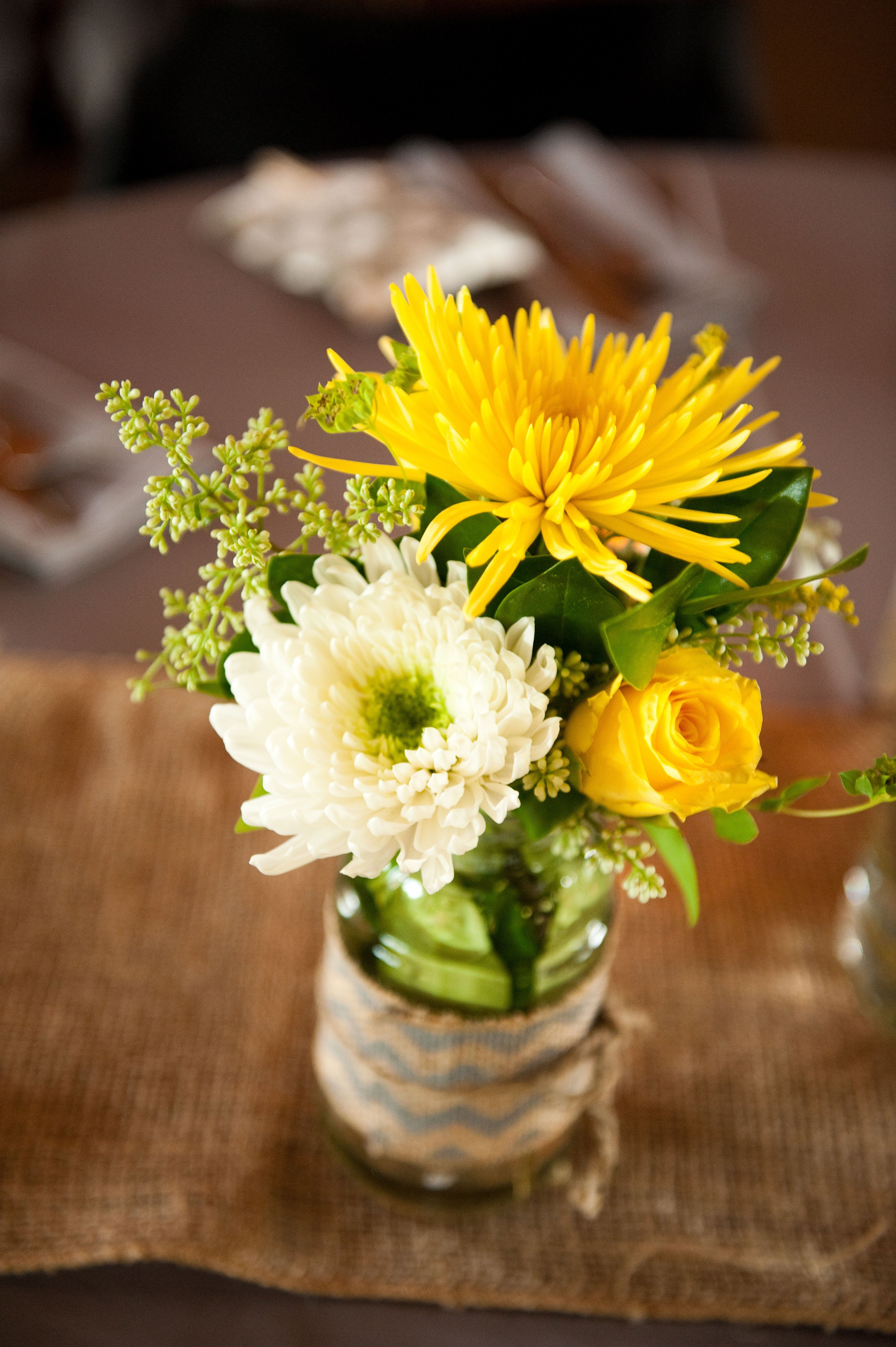 Cheery Yellow Floral Centerpieces