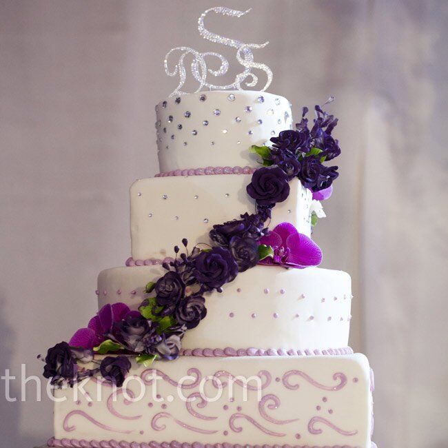 Purple-accented White Cake