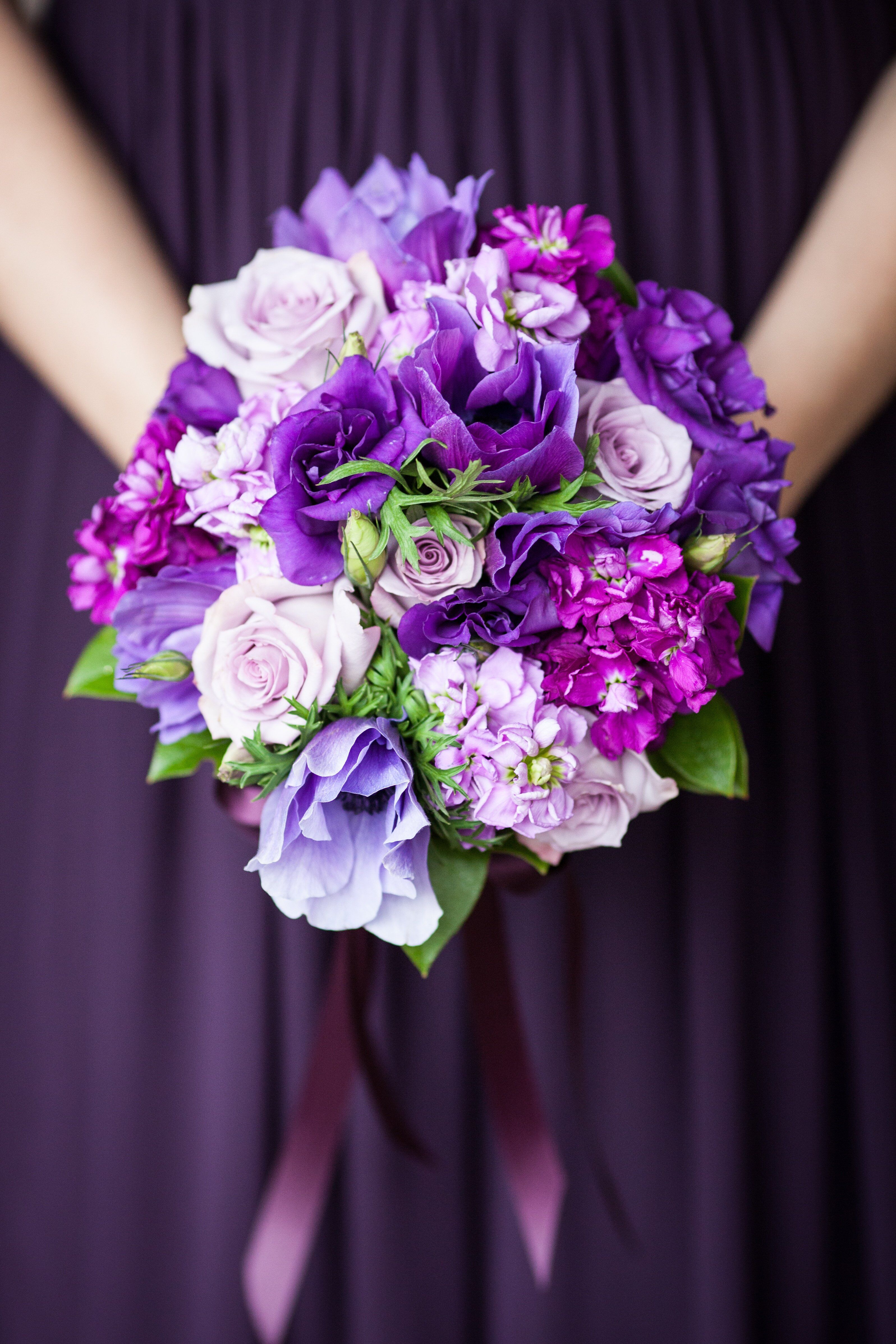 Purple Bridesmaids Bouquet