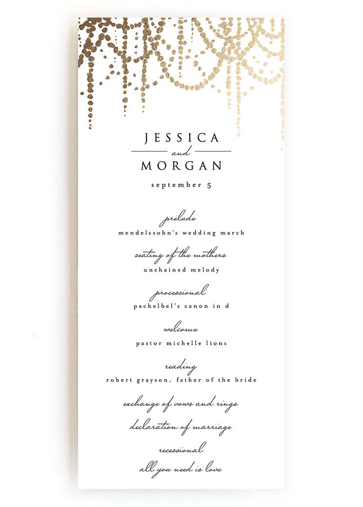 Fall Wedding Program Template