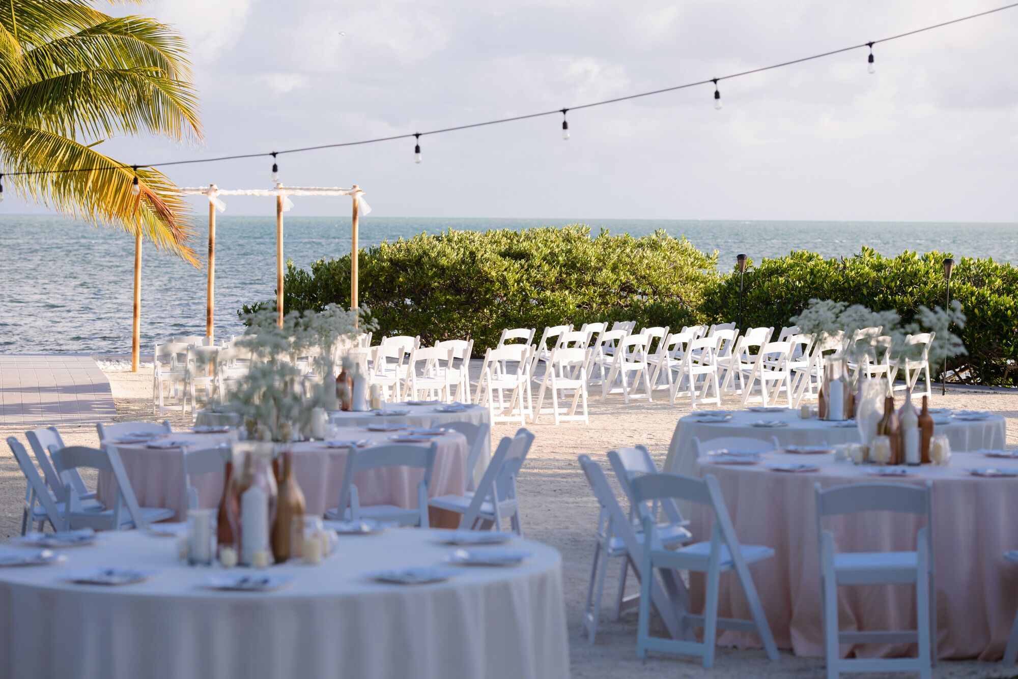 Simple White H2O Villa Estate Reception Decor