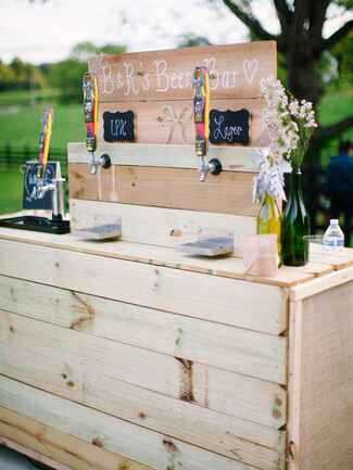 DIY beer tap for an outdoor wedding reception