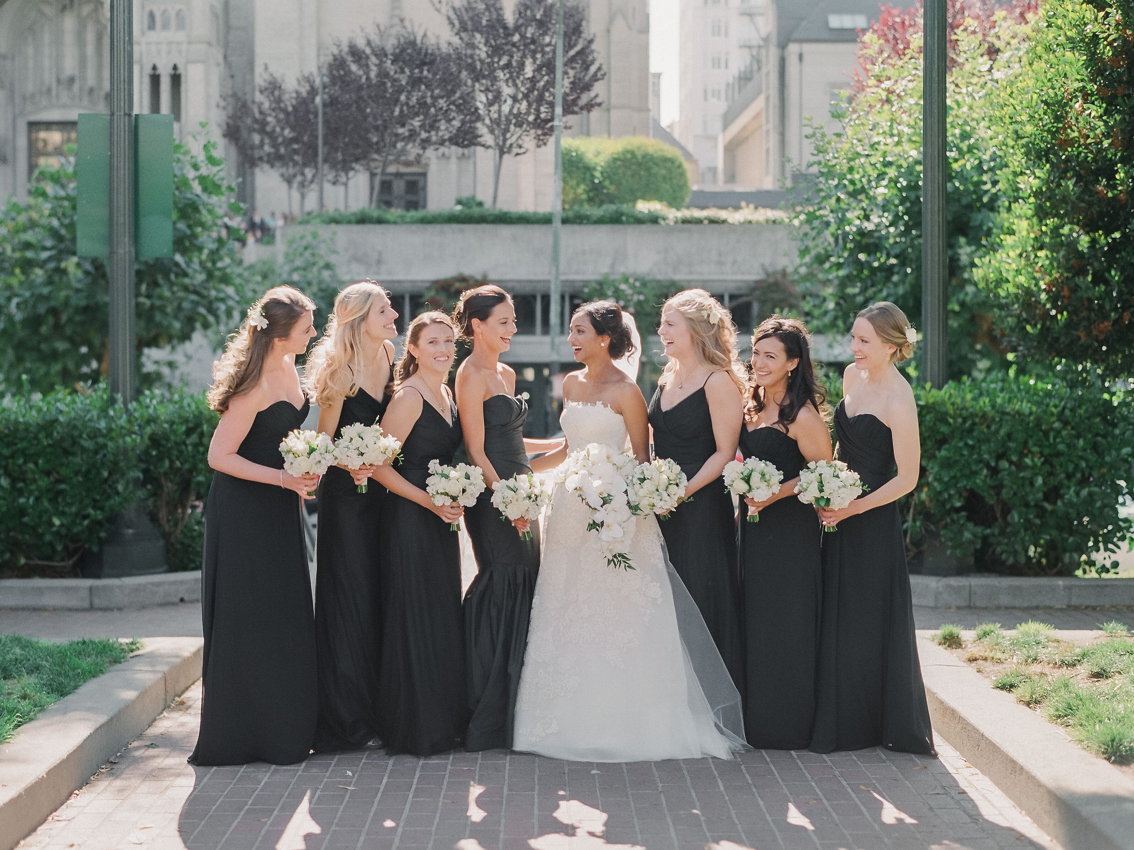 Black formal 2025 bridesmaid dresses