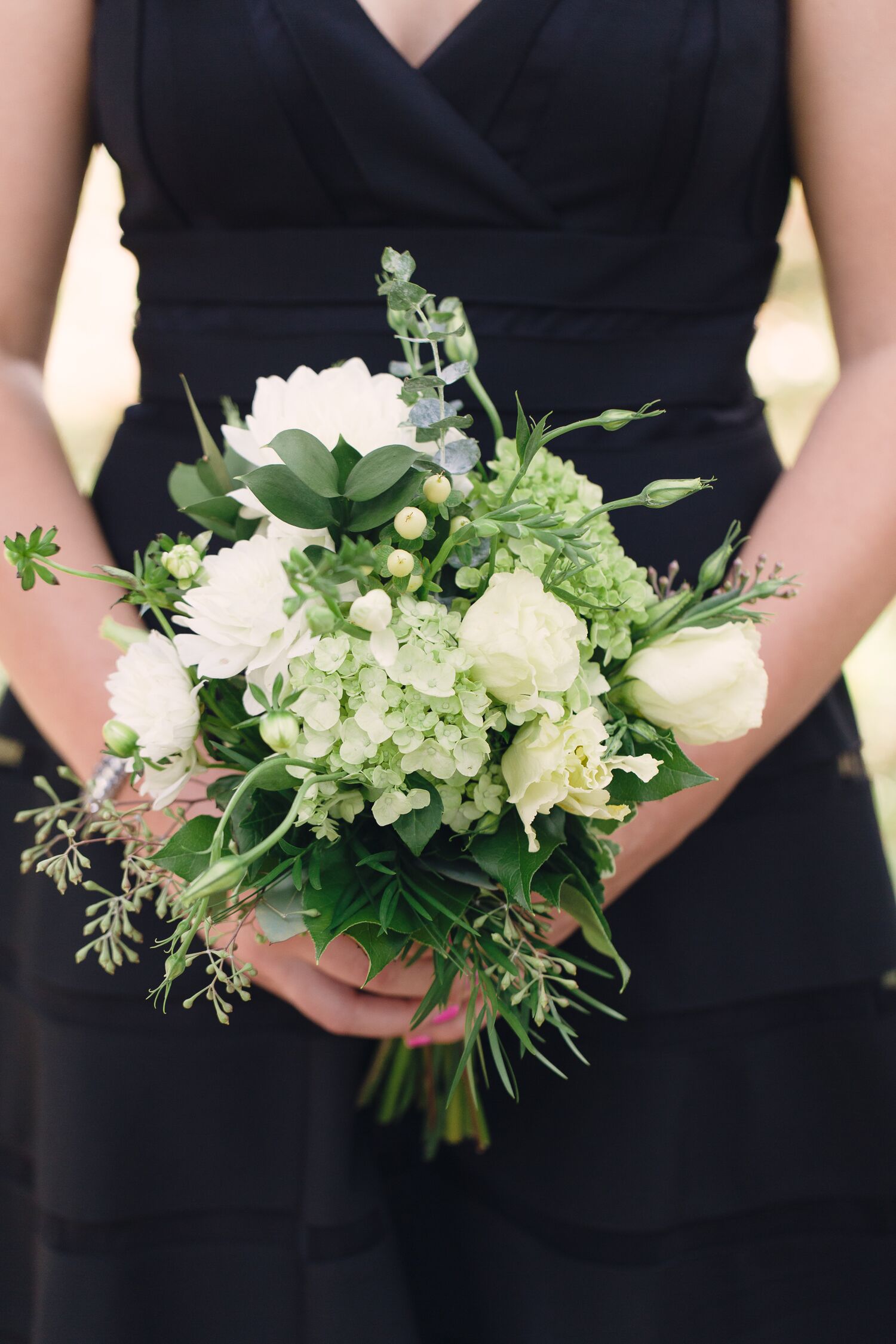 Hydrangea, Rose, Eucalyptus Bouquet