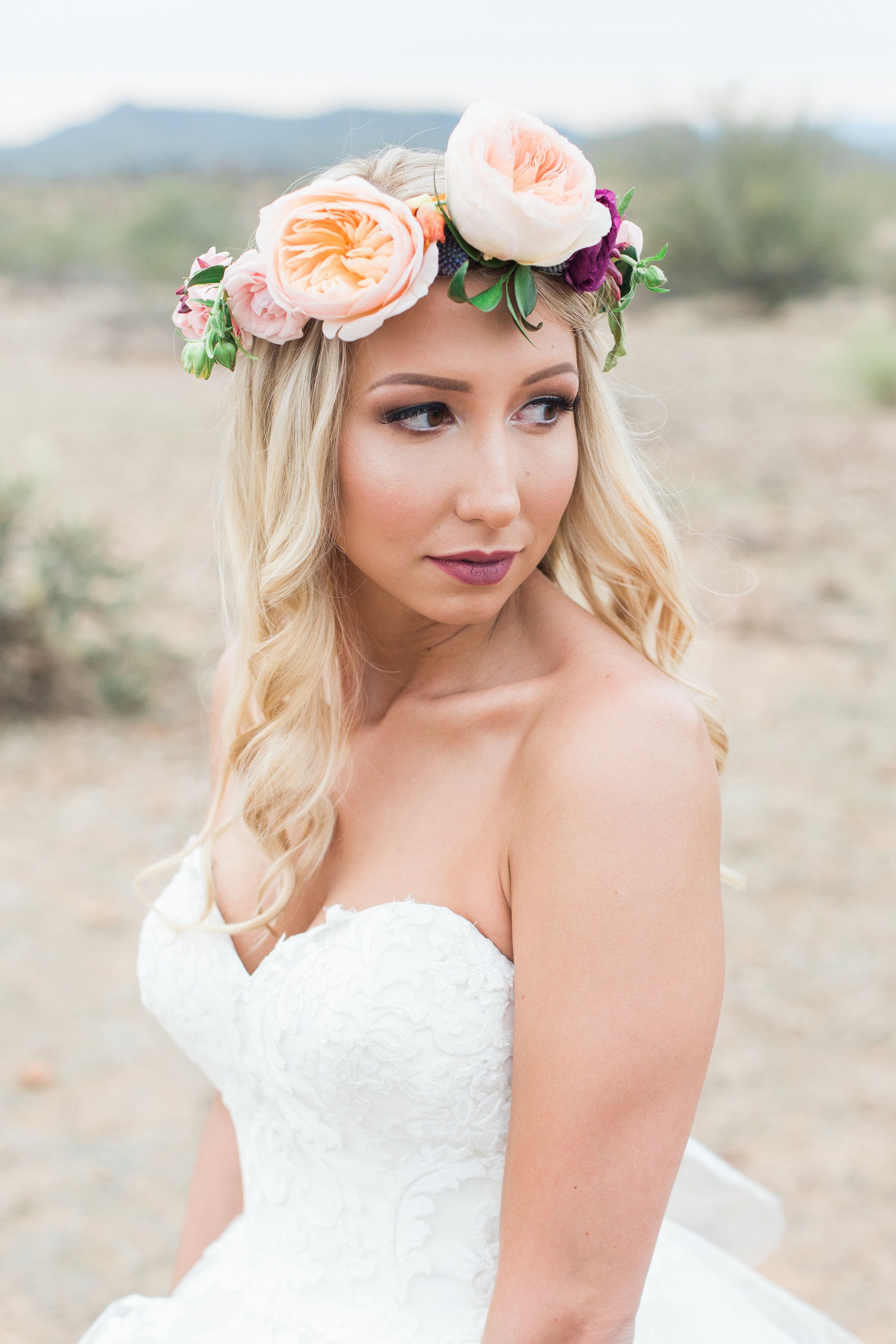 Oversize Blush Garden Rose Flower Crown