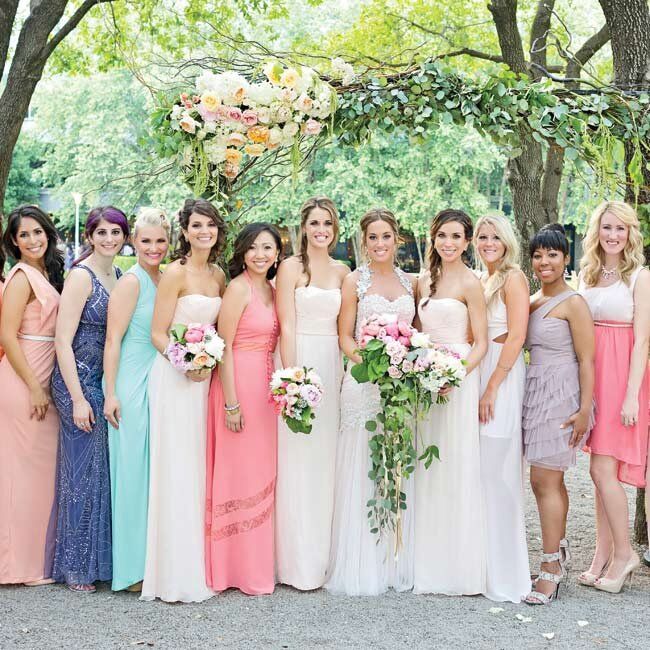 Multicolored Bridesmaid Dresses
