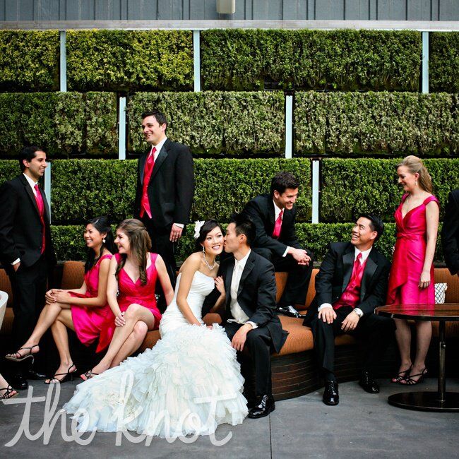 Raspberry Colored Bridal Party Attire