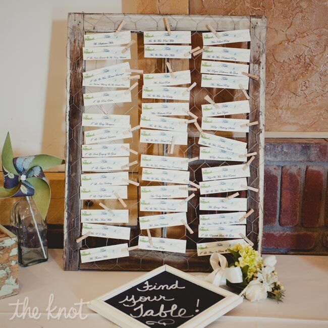 Rustic Escort Card Display