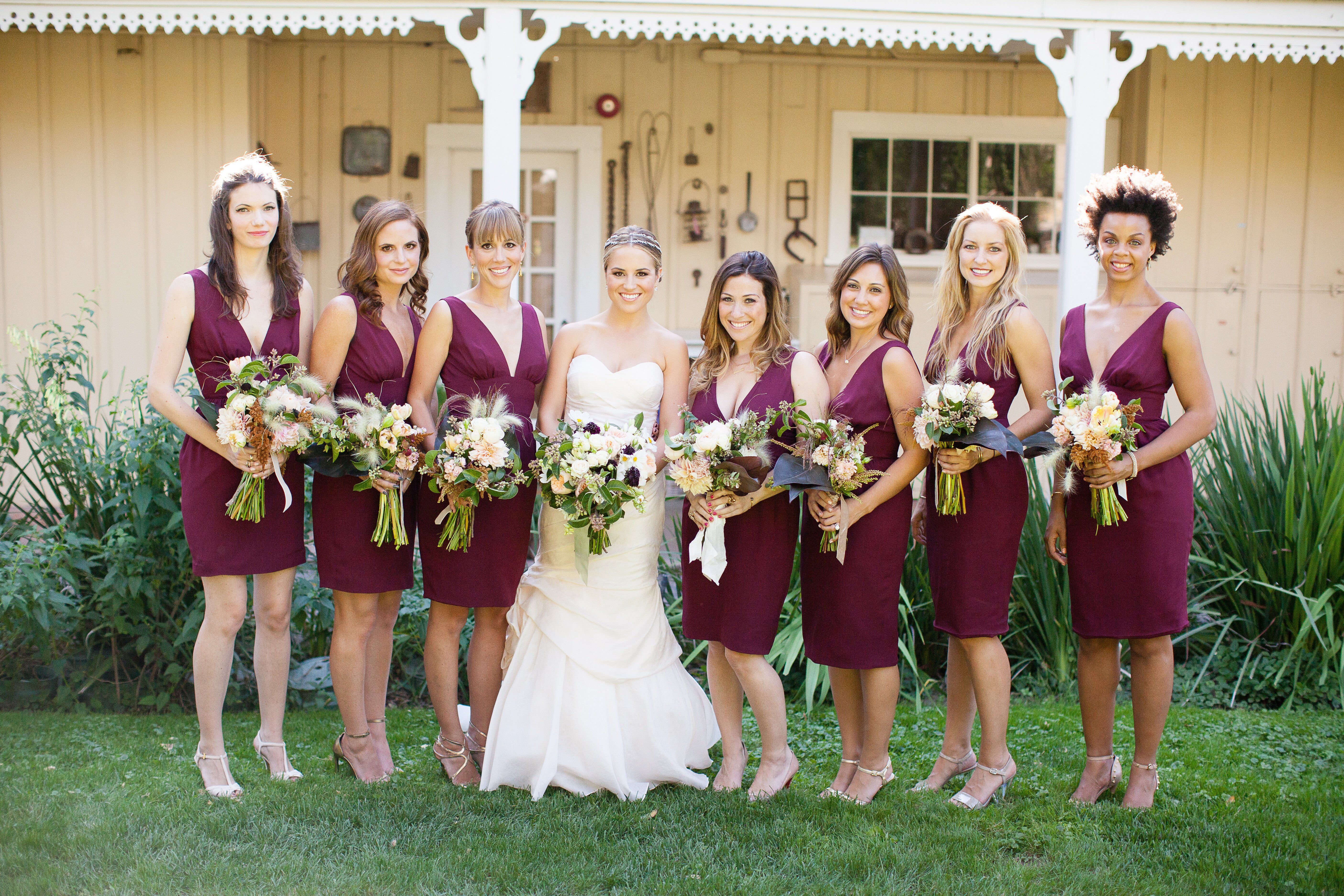 Bridesmaid shoes shop for burgundy dress