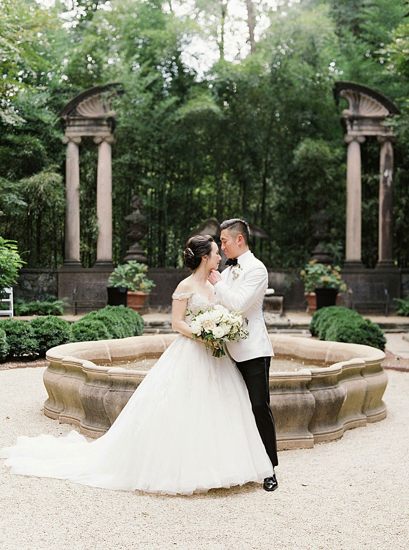 Silver Christian Louboutin Heels for Wedding at The Swan House in Atlanta,  Georgia