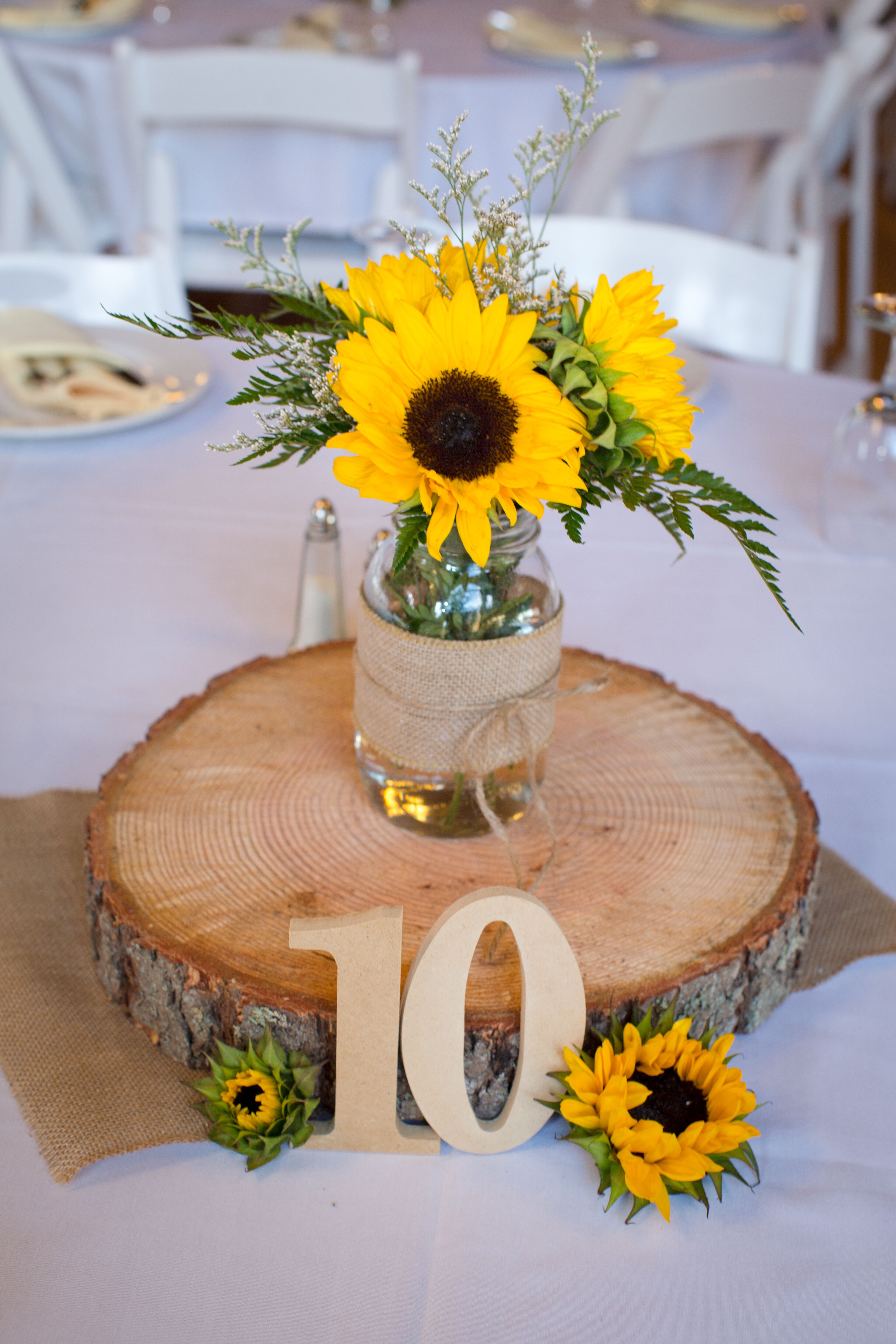 Rustic Sunflower Wedding Decorations & Accents