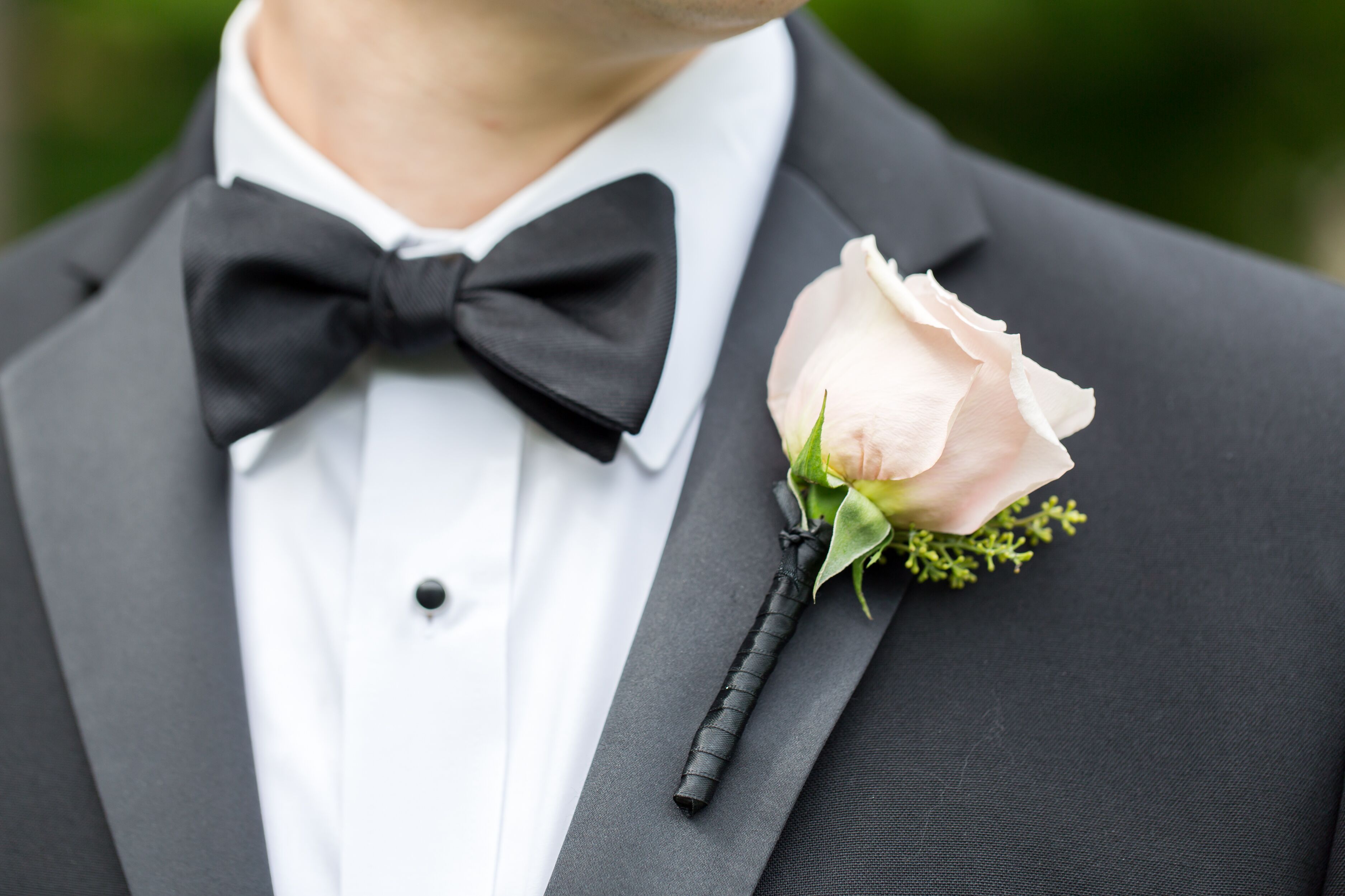 Blush Rose, Seeded Eucalyptus Classic Boutonniere