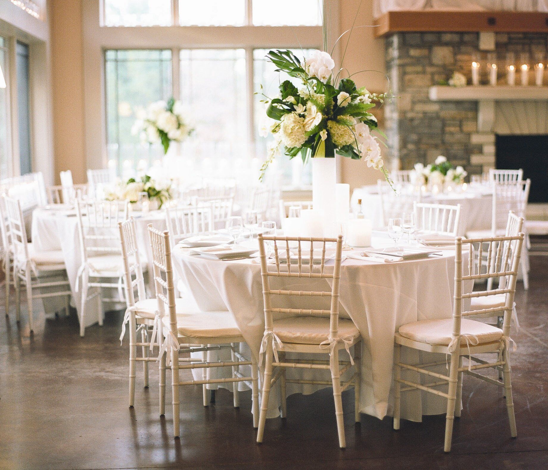 Elegant White Reception Decor