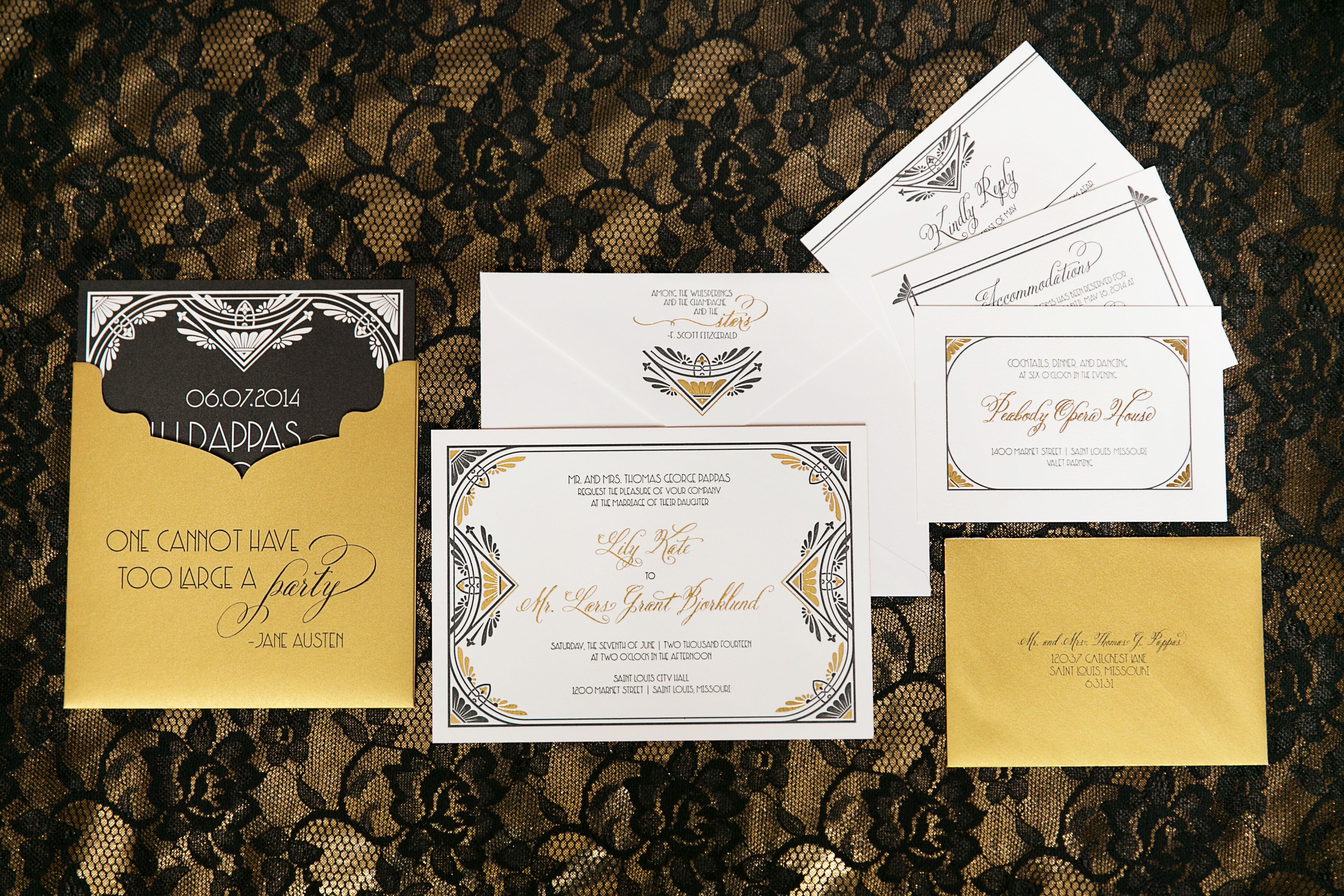 Gold Invitation Suite